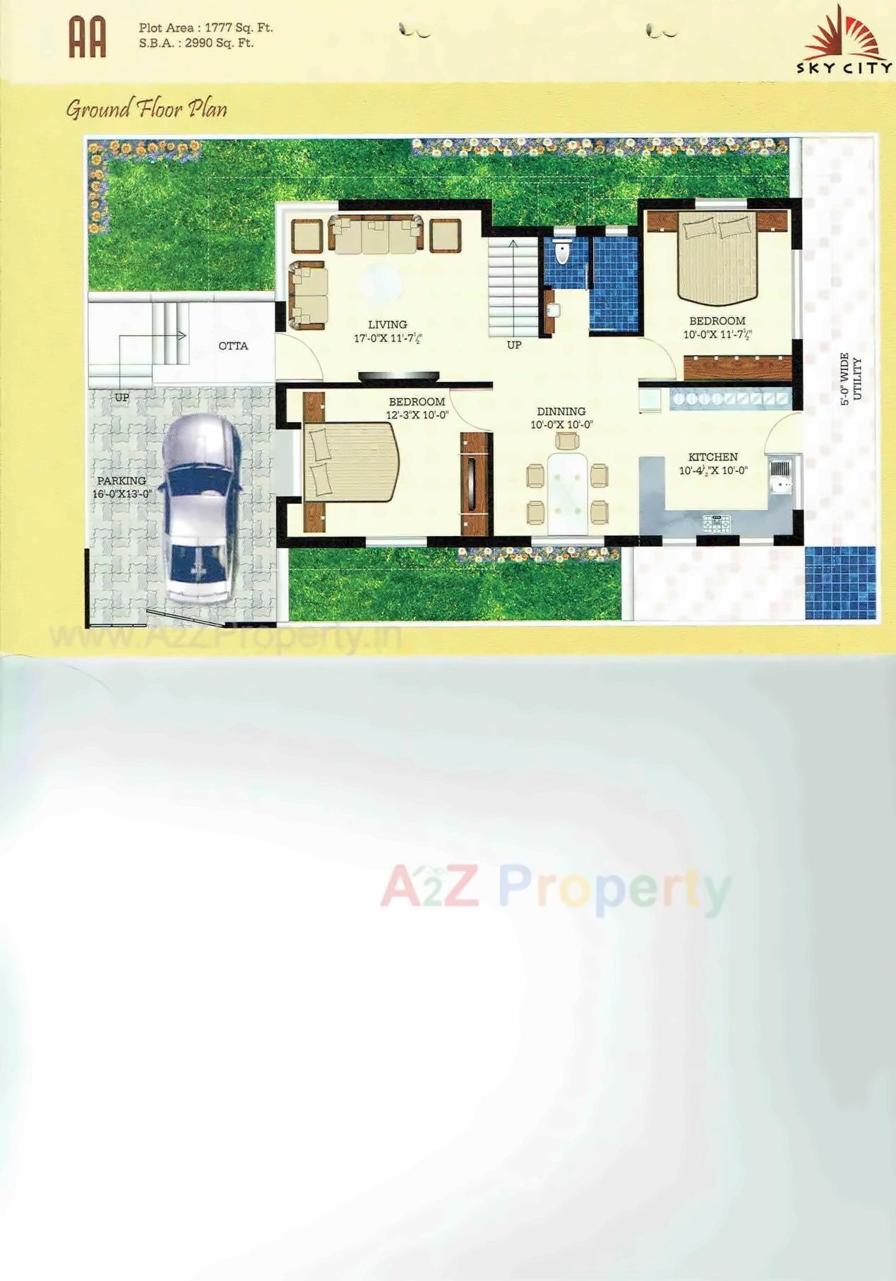 Layout of real estate project Sky City located at Diva, Bharuch, Gujarat
