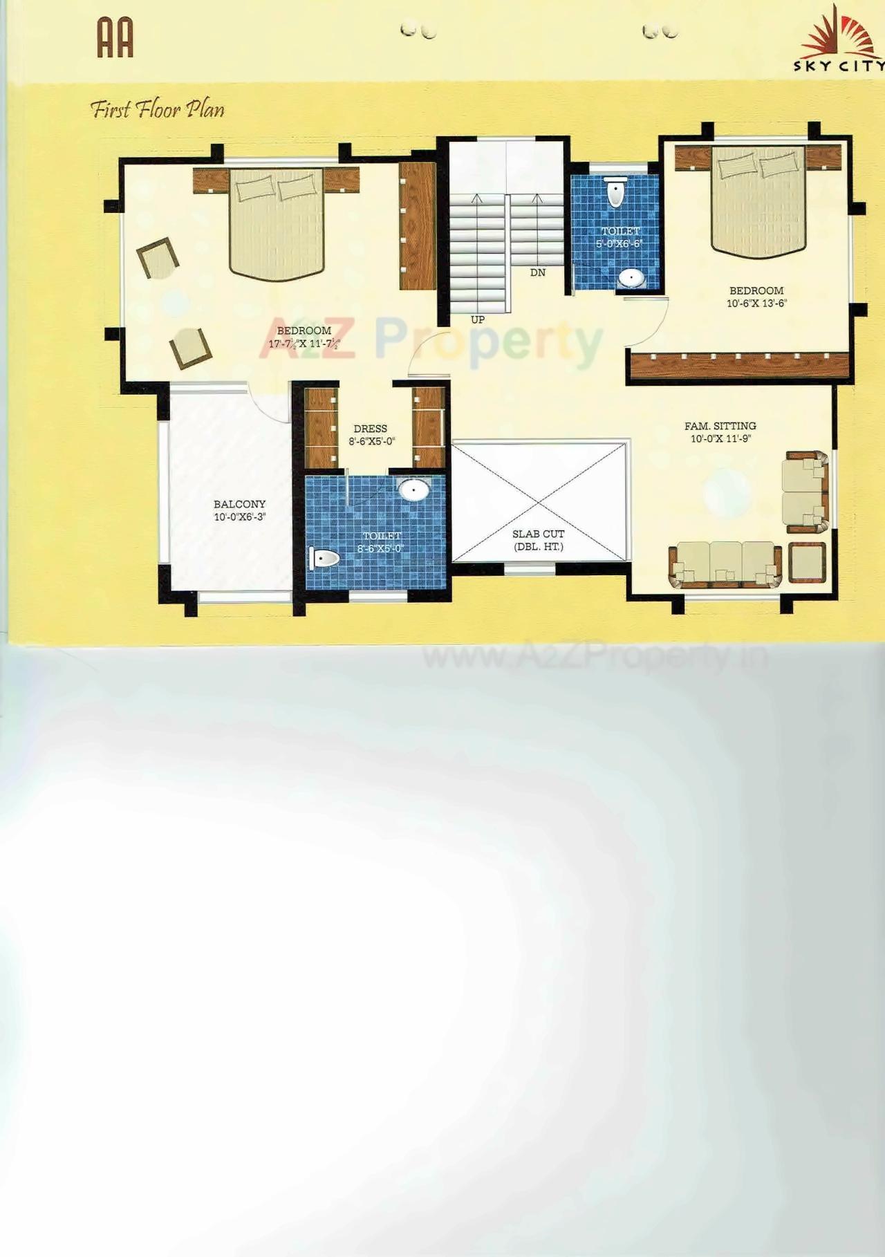 Layout of real estate project Sky City located at Diva, Bharuch, Gujarat