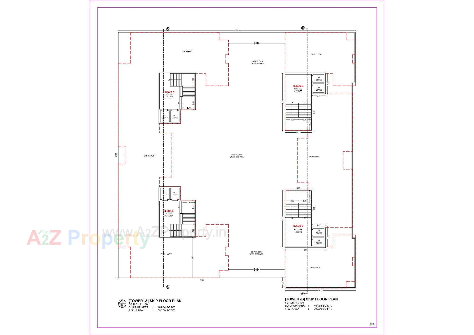 Layout of real estate project Sky Heights located at Nandelav, Bharuch, Gujarat