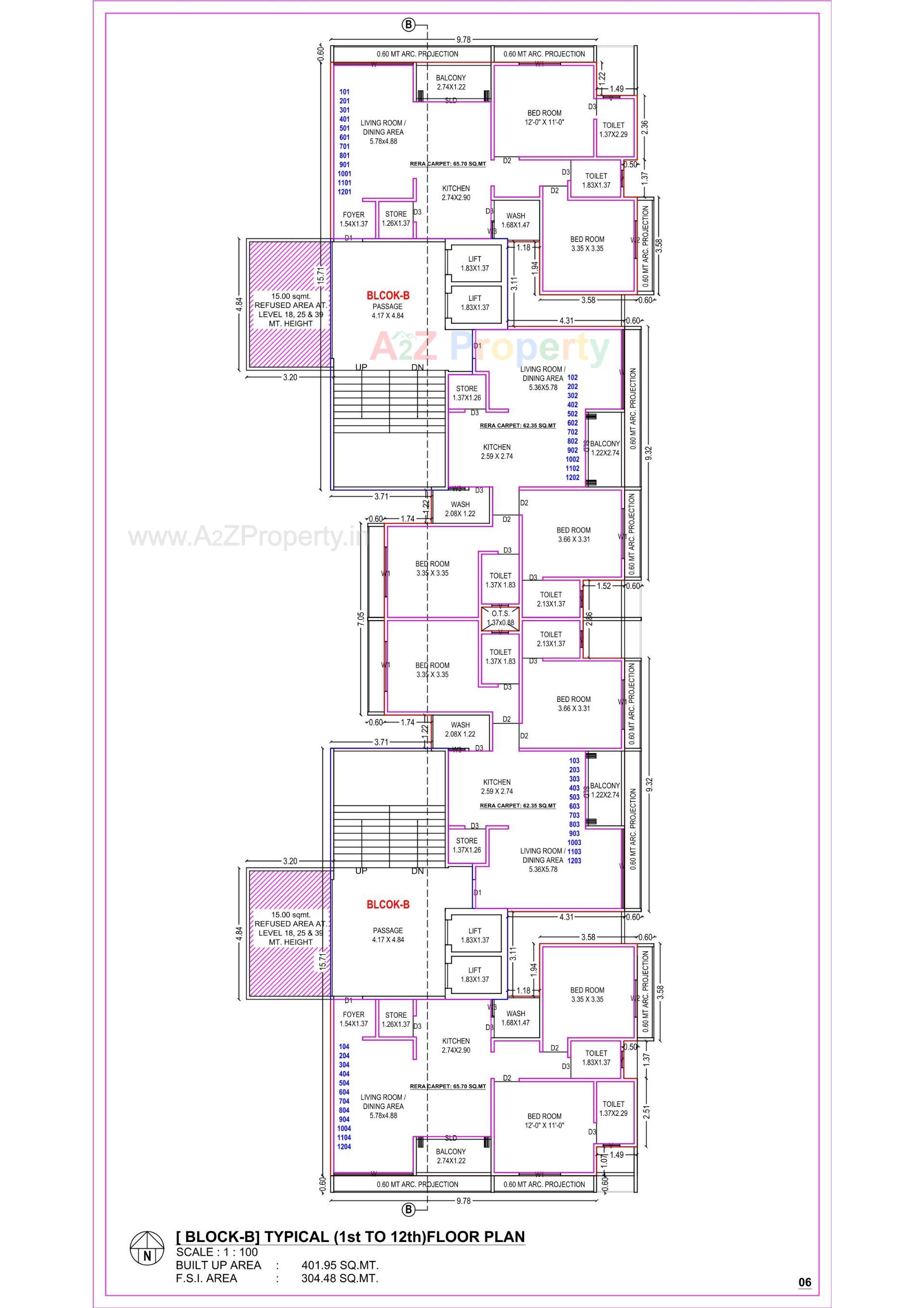 Layout of real estate project Sky Heights located at Nandelav, Bharuch, Gujarat