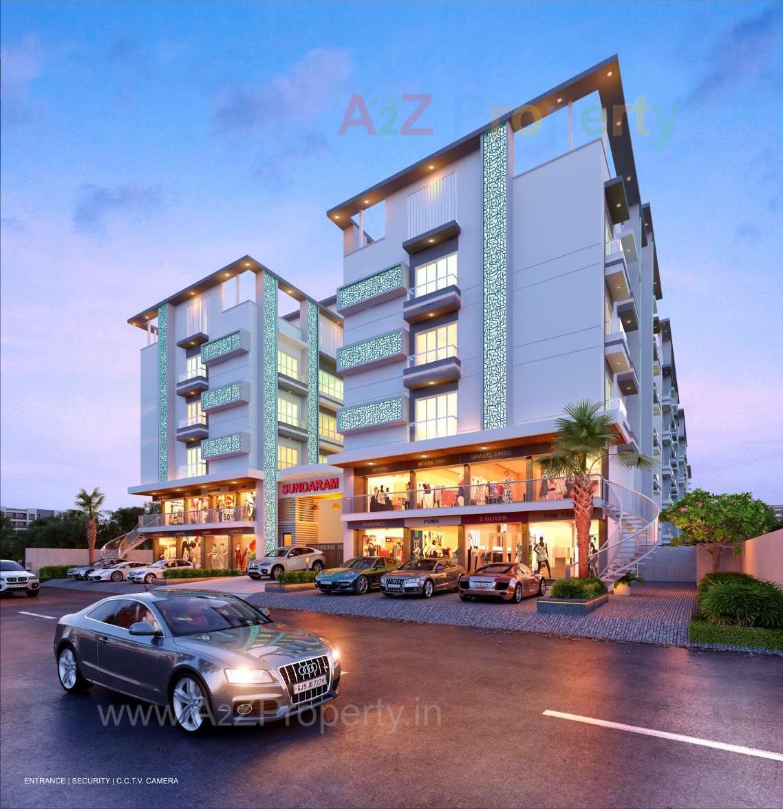 3D Elevation of real estate project Sundaram Residency located at Bholav, Bharuch, Gujarat