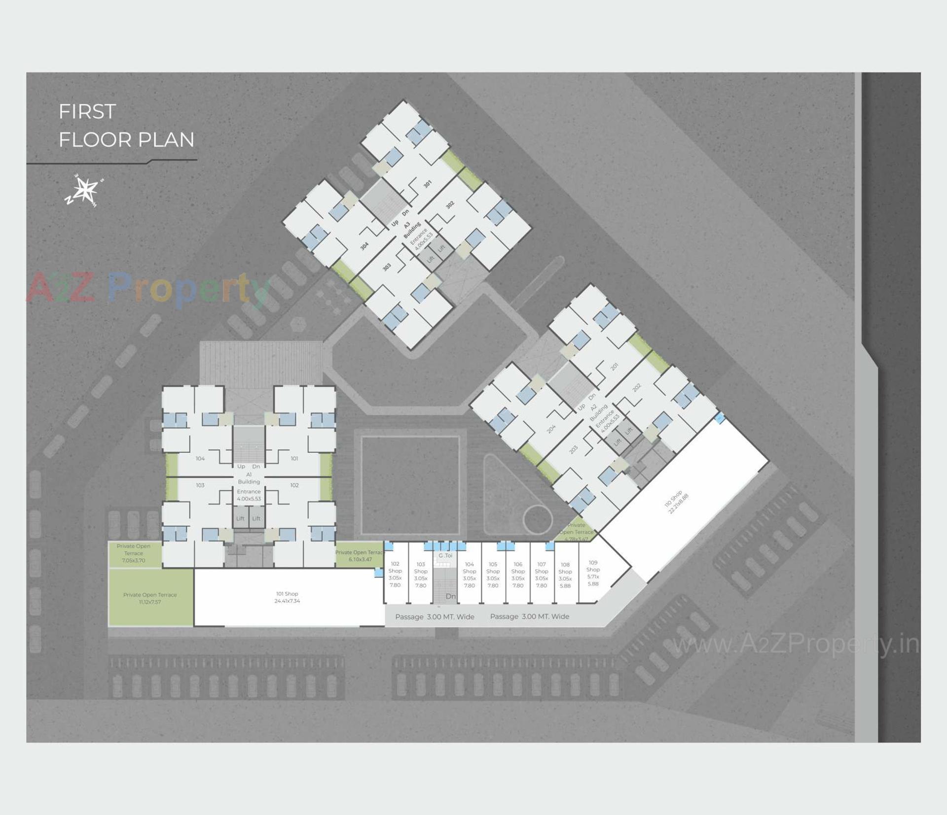 Layout of real estate project The Maple Skydeck located at Tavra, Bharuch, Gujarat