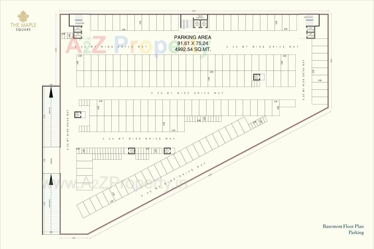 Layout of real estate project The Maple Square located at Bharuch, Bharuch, Gujarat