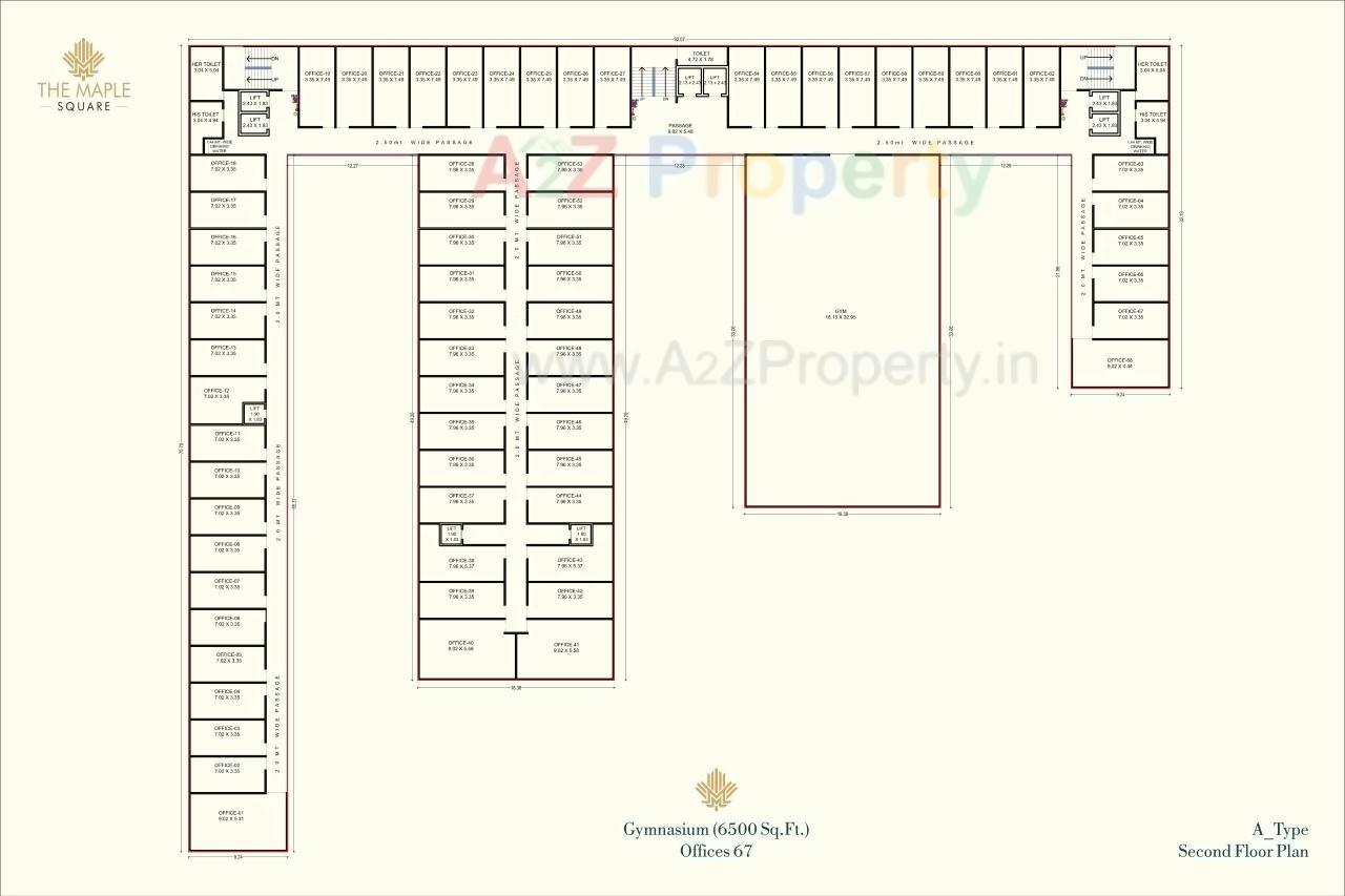 Layout of real estate project The Maple Square located at Bharuch, Bharuch, Gujarat