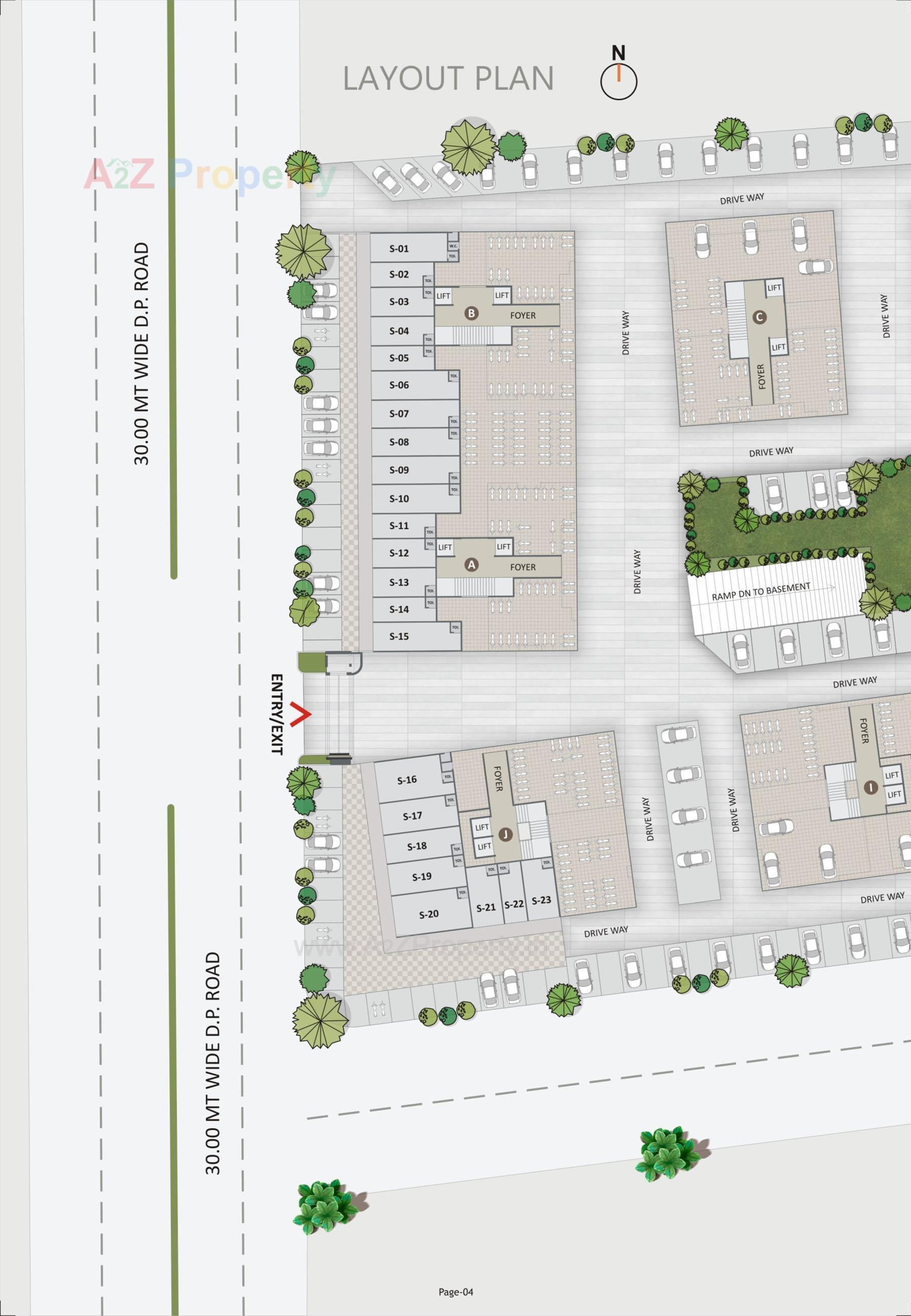 Layout of real estate project Tulsi Glorious located at Nandelav, Bharuch, Gujarat