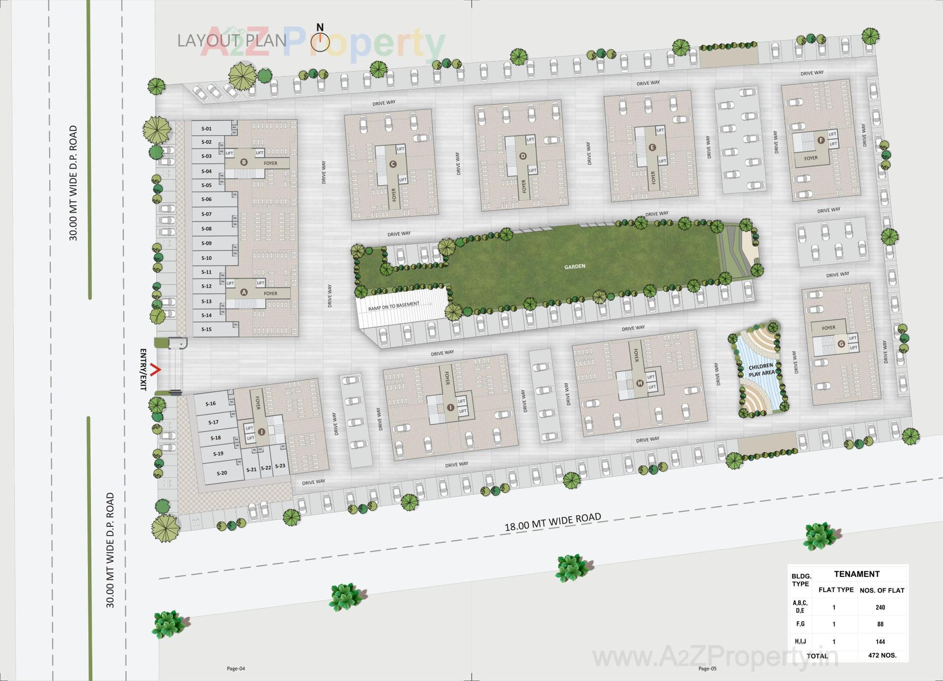 Layout of real estate project Tulsi Glorious located at Nandelav, Bharuch, Gujarat