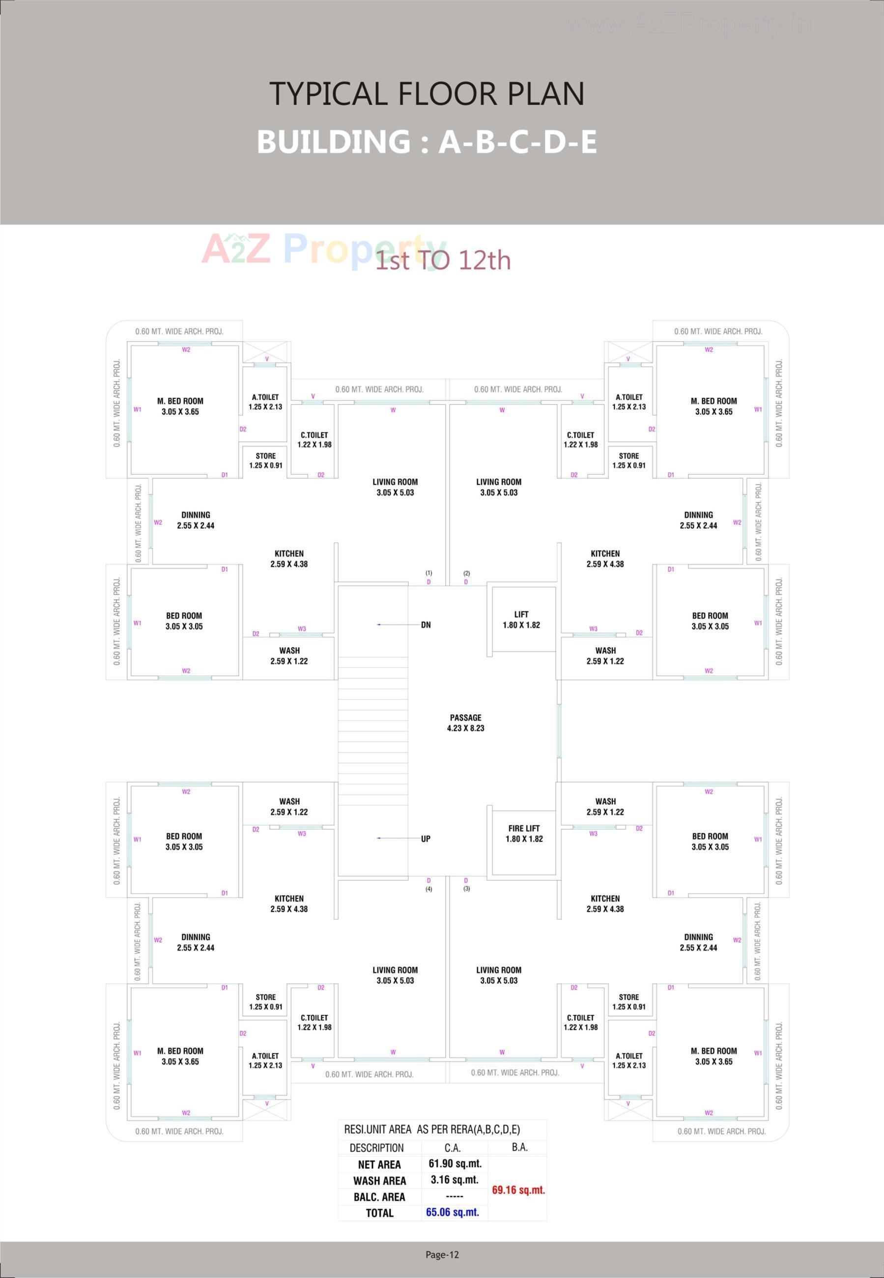 Layout of real estate project Tulsi Glorious located at Nandelav, Bharuch, Gujarat