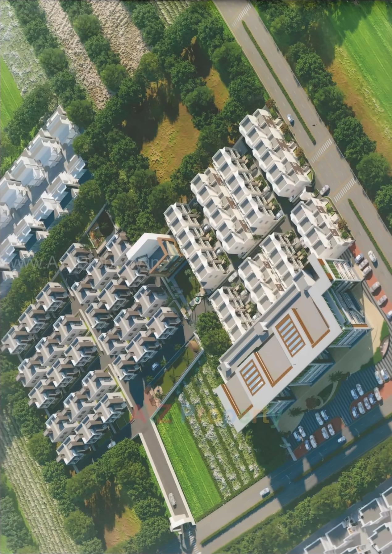 3D Elevation of real estate project Tulsi Villa / Square located at Ankleshwar, Bharuch, Gujarat