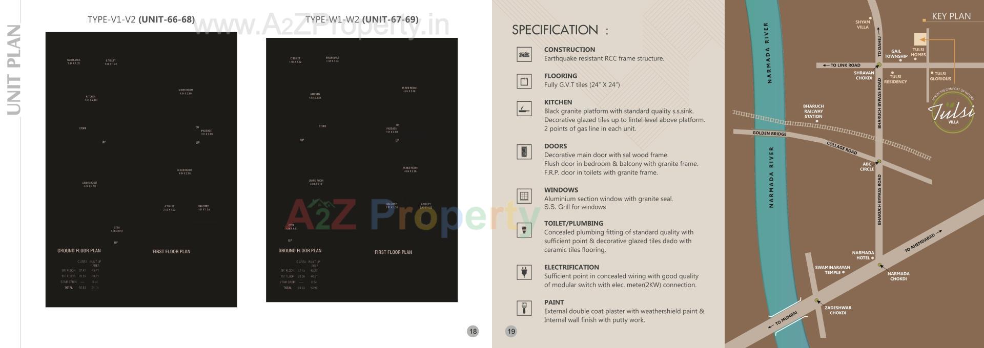  of real estate project Tulsi Villa located at Umraj, Bharuch, Gujarat