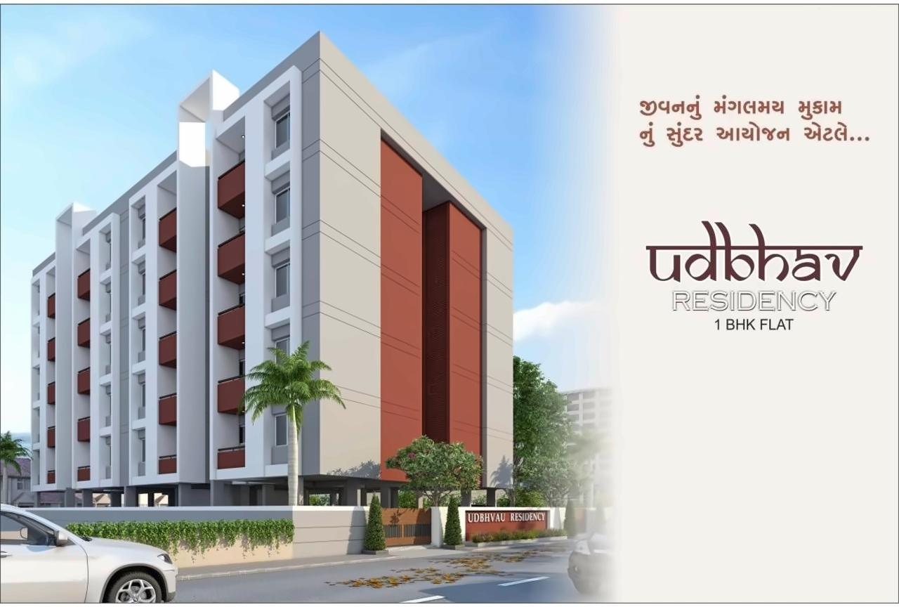 3D Elevation of real estate project Udbhav Residency located at Chavaj, Bharuch, Gujarat