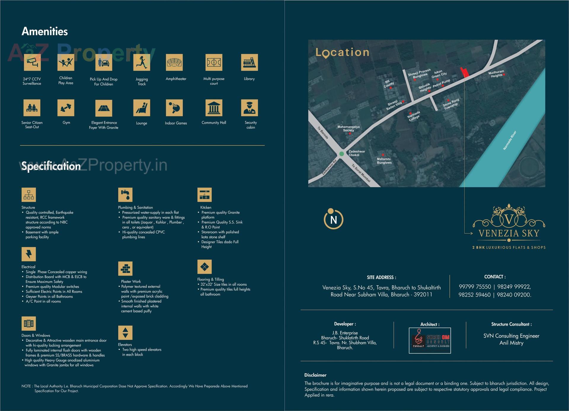  of real estate project Venezia Sky located at Tavra, Bharuch, Gujarat