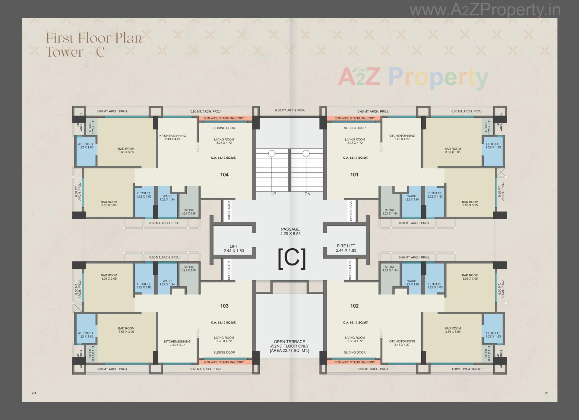 Layout of real estate project Venezia Vista located at Zadeshwar, Bharuch, Gujarat