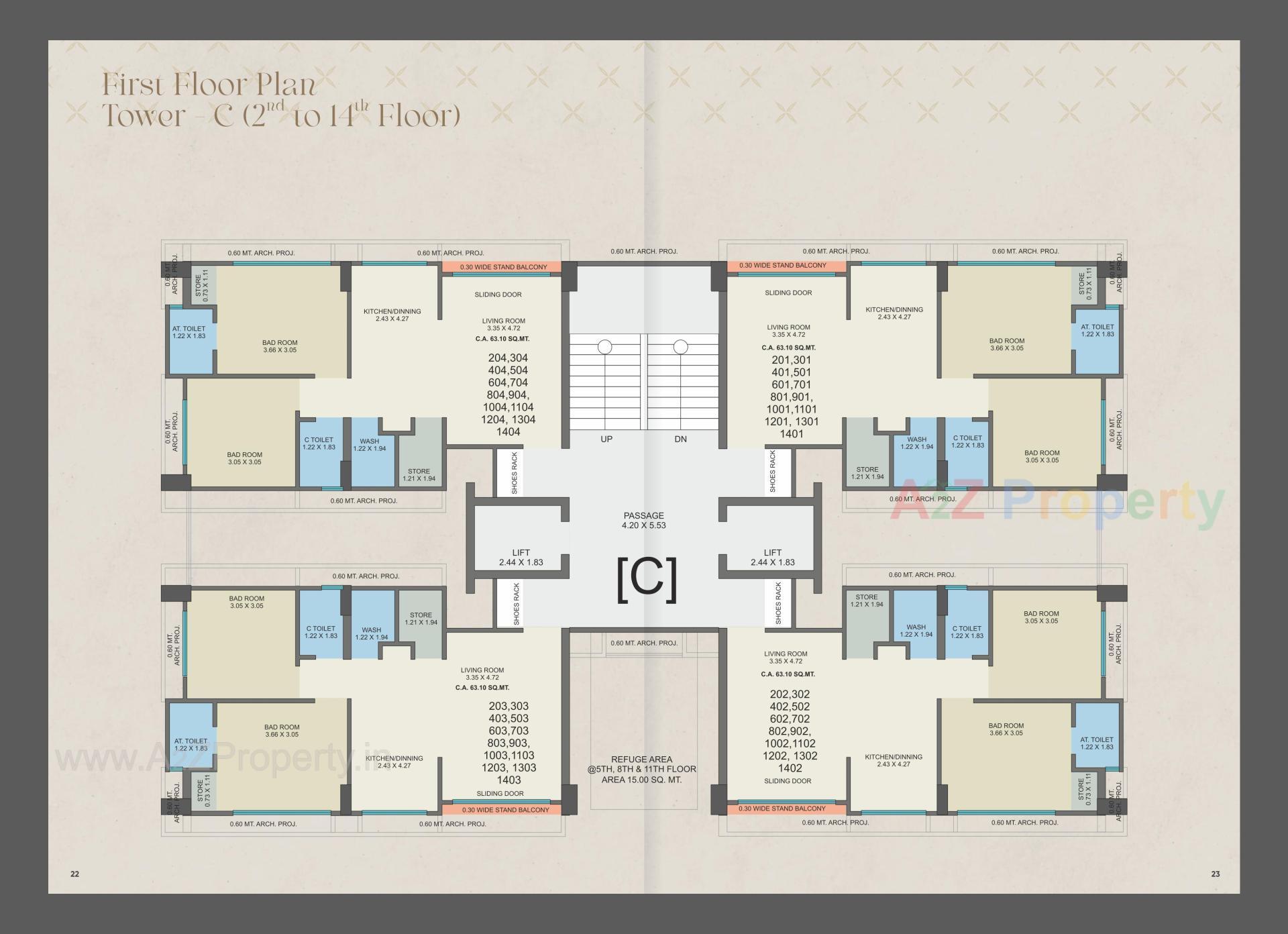 Layout of real estate project Venezia Vista located at Zadeshwar, Bharuch, Gujarat
