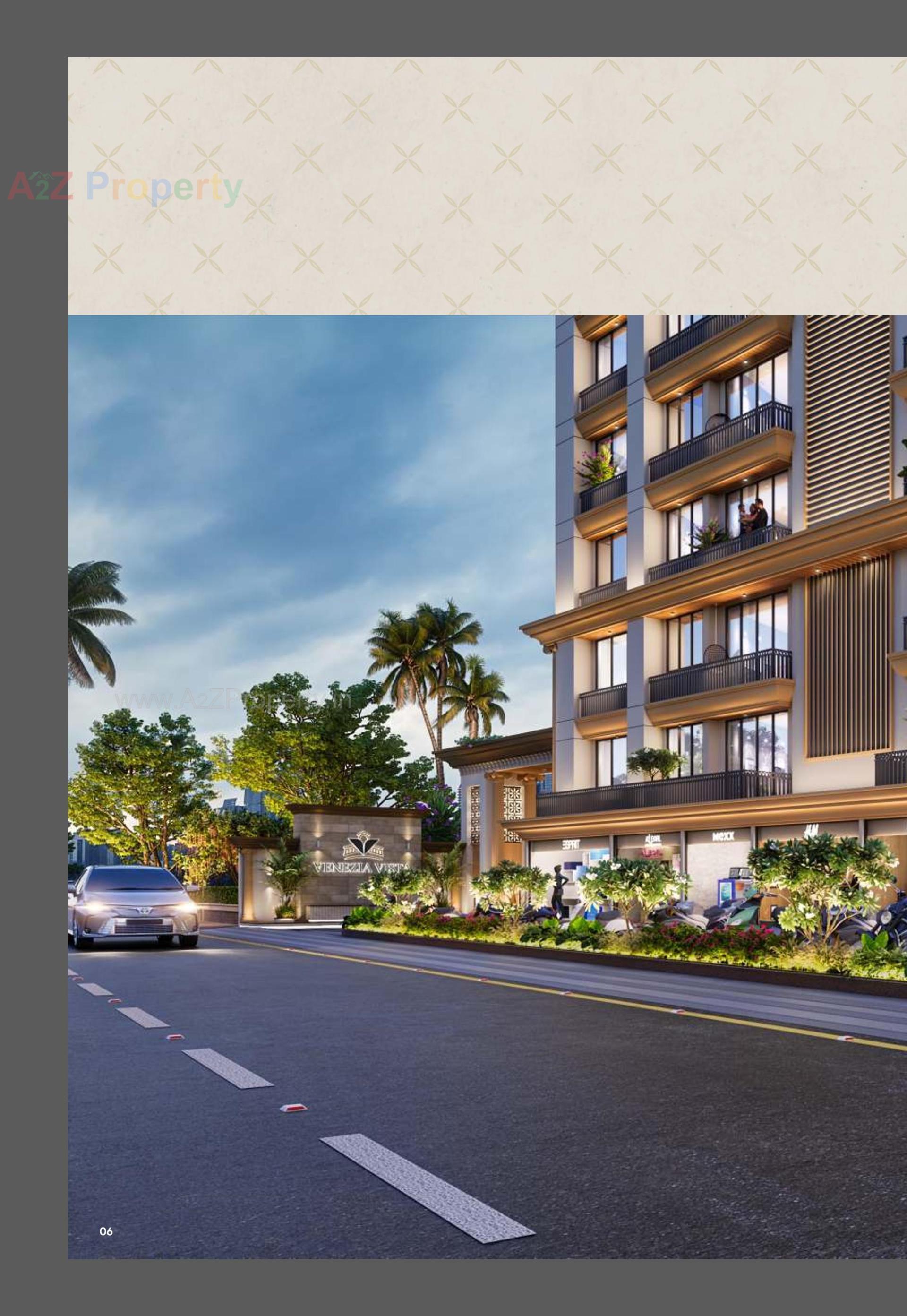 3D Elevation of real estate project Venezia Vista located at Zadeshwar, Bharuch, Gujarat