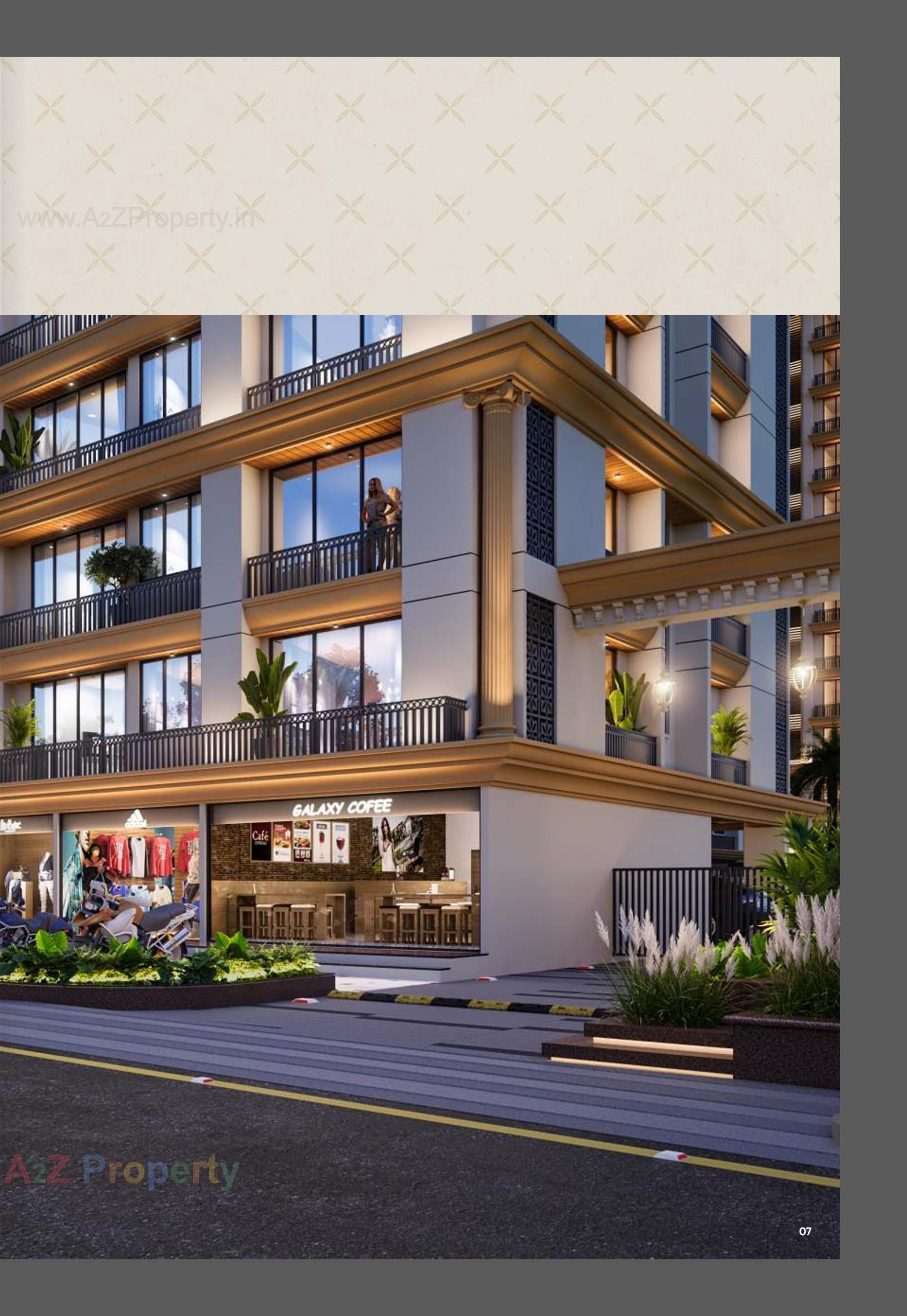 3D Elevation of real estate project Venezia Vista located at Zadeshwar, Bharuch, Gujarat