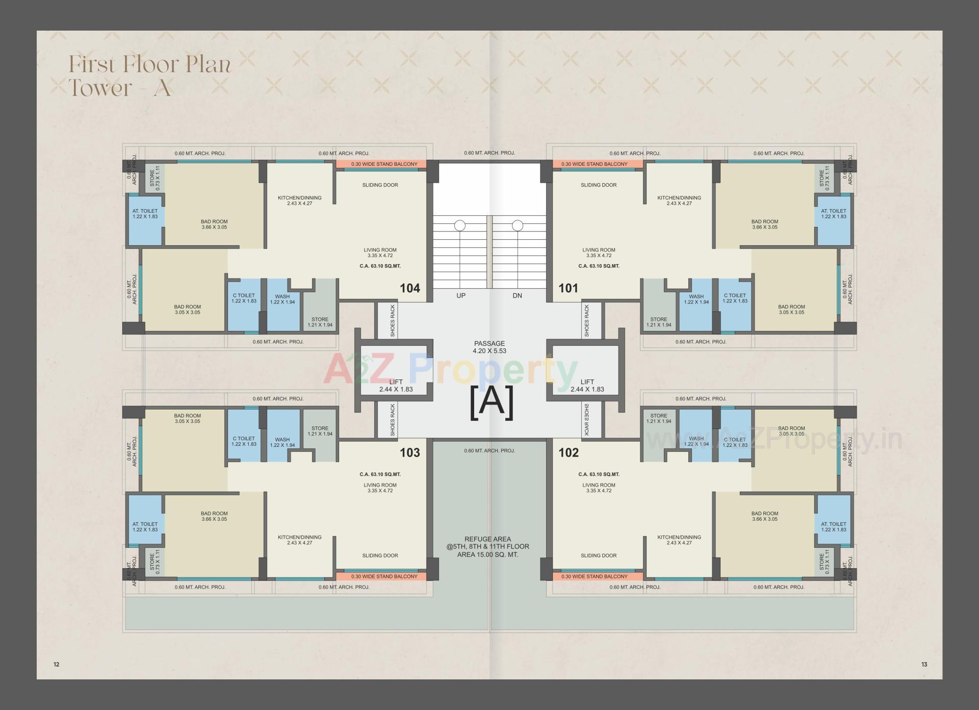 Layout of real estate project Venezia Vista located at Zadeshwar, Bharuch, Gujarat