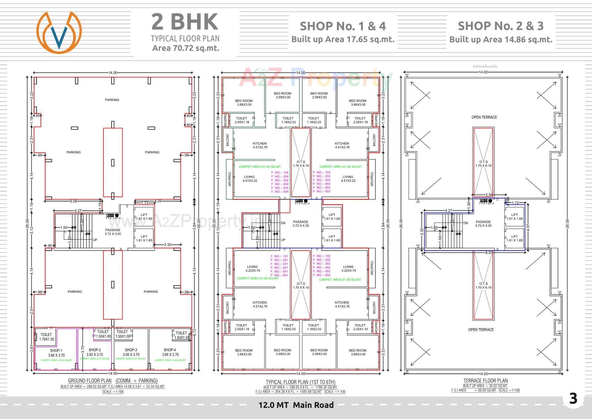 Layout of real estate project Vinay Residency located at Chavaj, Bharuch, Gujarat