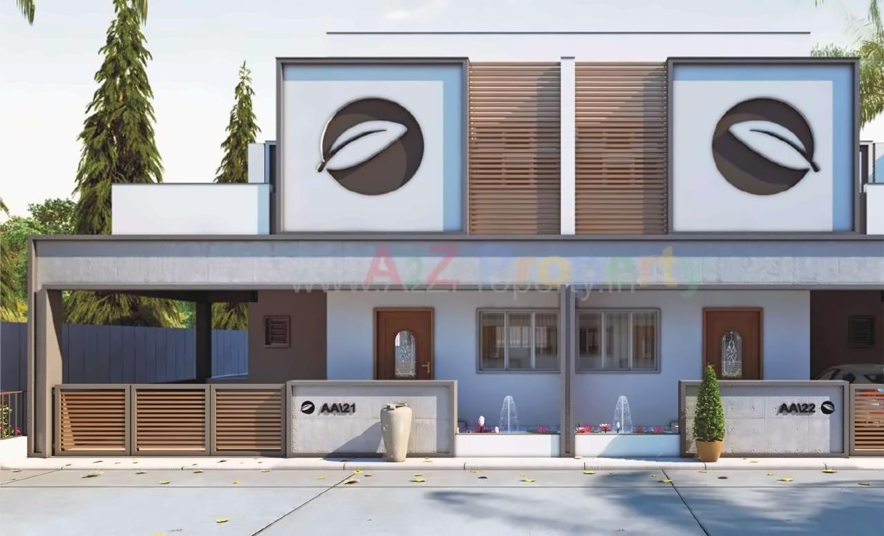 3D Elevation of real estate project Vishvam Green located at Nandelav, Bharuch, Gujarat