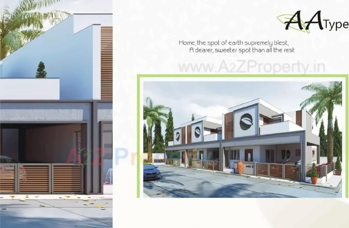 3D Elevation of real estate project Vishvam Green located at Nandelav, Bharuch, Gujarat