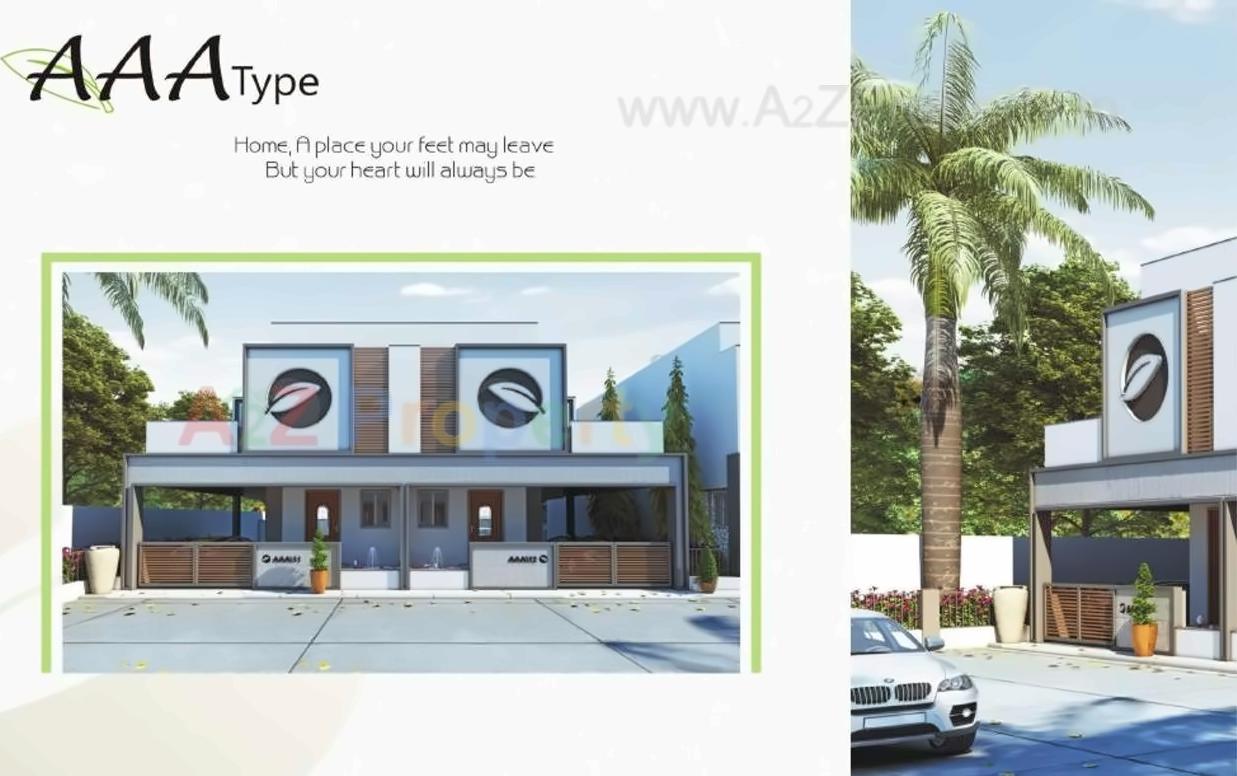 3D Elevation of real estate project Vishvam Green located at Nandelav, Bharuch, Gujarat