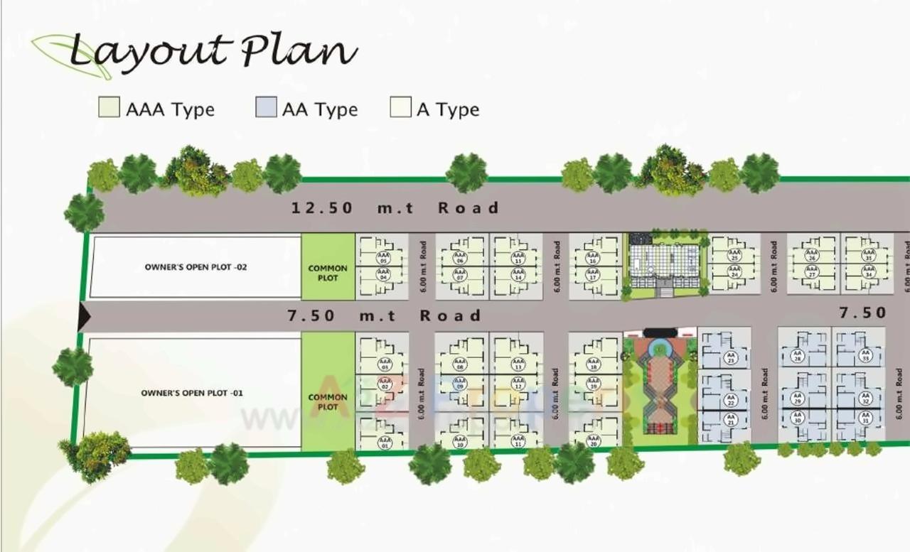 Layout of real estate project Vishvam Green located at Nandelav, Bharuch, Gujarat