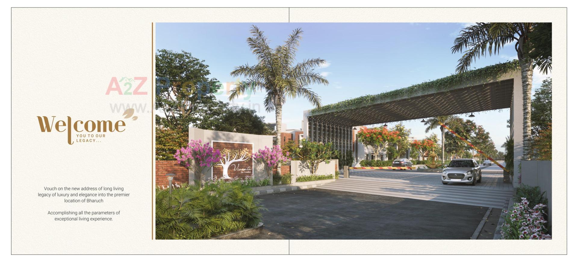 3D Elevation of real estate project Vivanta The Grandeur located at Nandelav, Bharuch, Gujarat