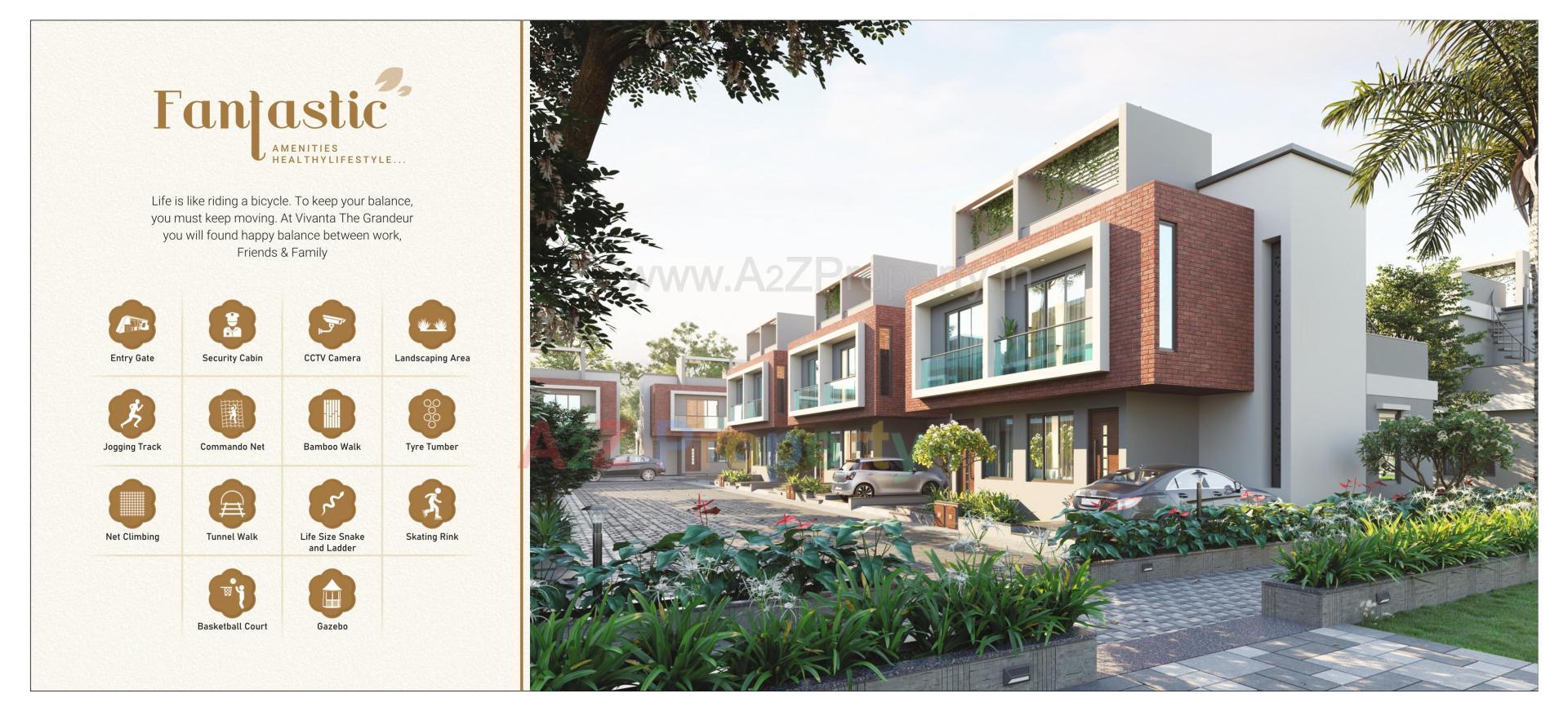 3D Elevation of real estate project Vivanta The Grandeur located at Nandelav, Bharuch, Gujarat