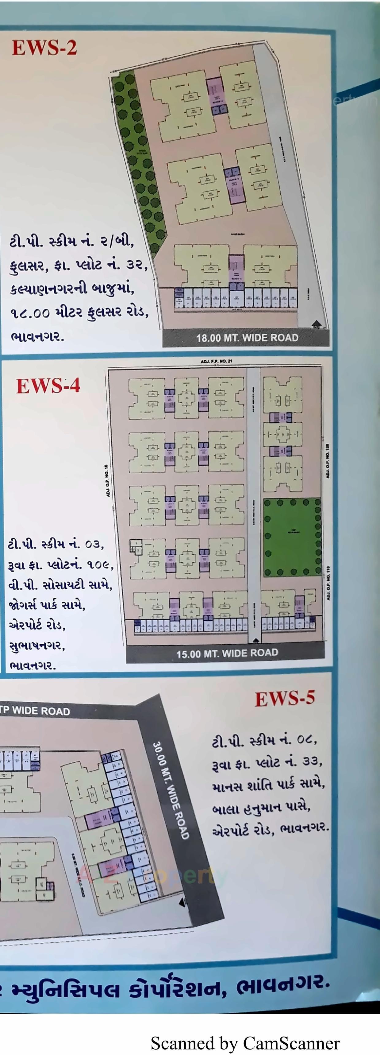 Layout of real estate project 2489 Ews Pmay Fp16c located at Fulsar, Bhavnagar, Gujarat