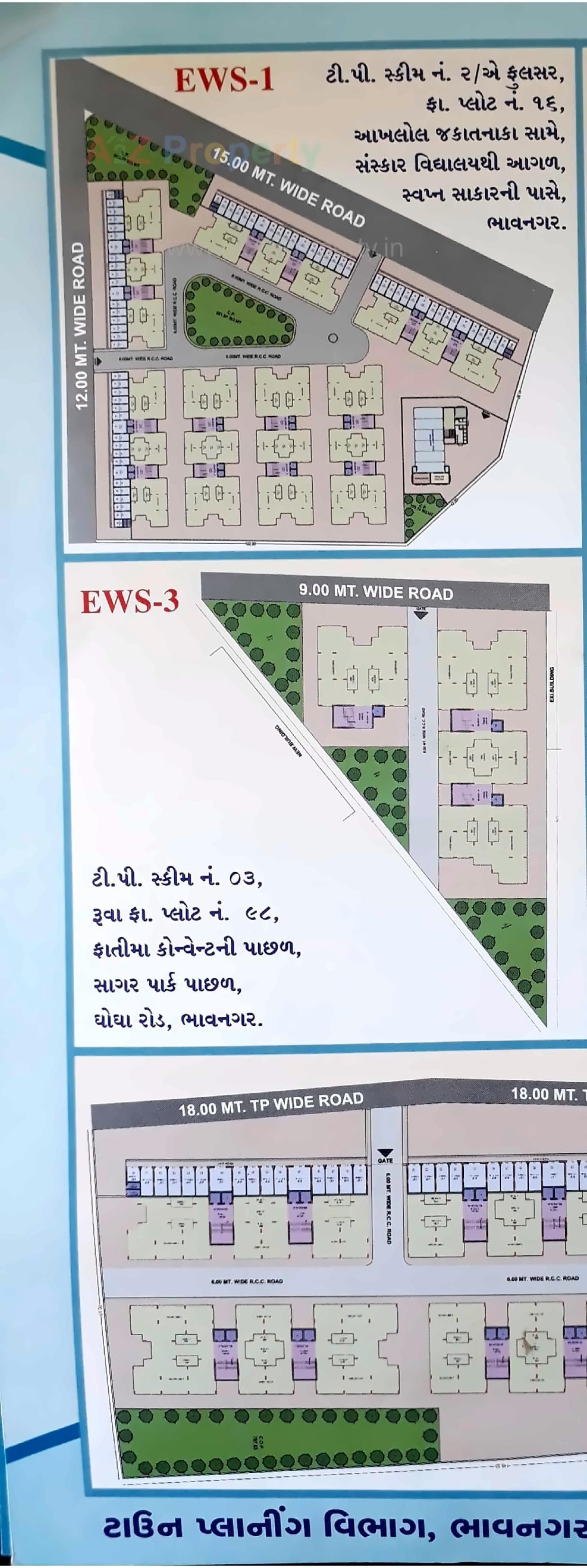 Layout of real estate project 2489 Ews Pmay Fp located at Fulsar, Bhavnagar, Gujarat