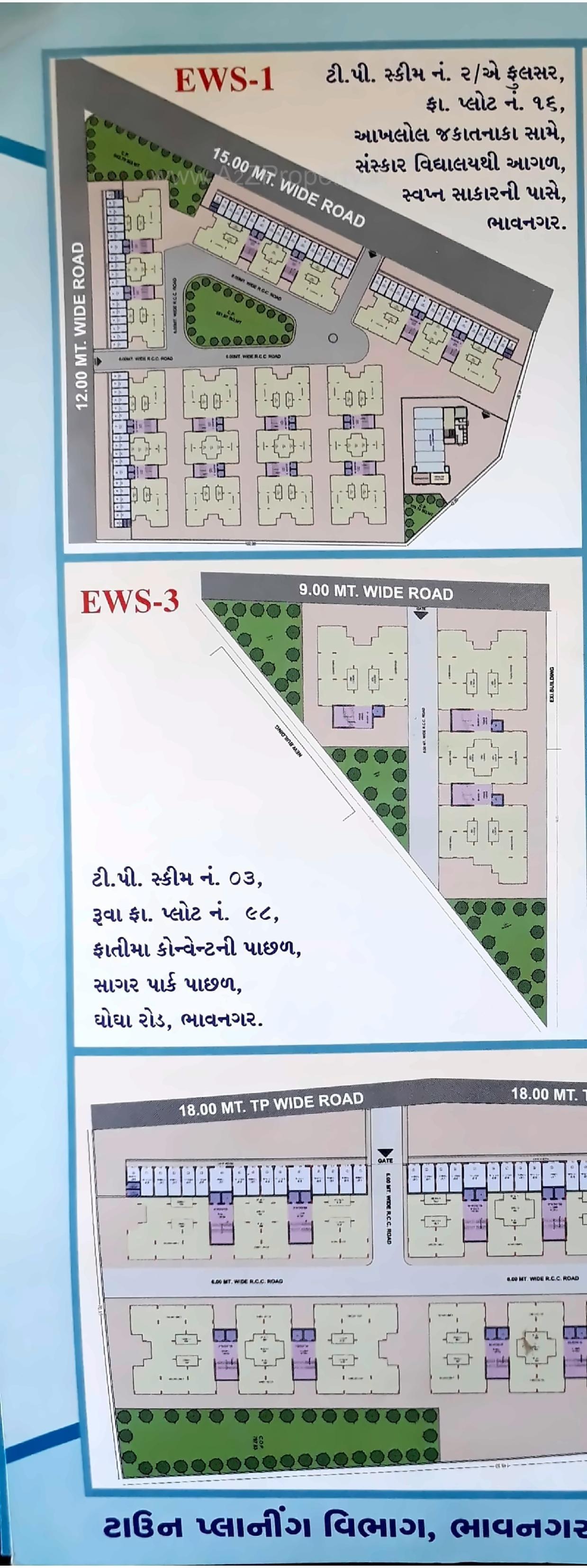 Layout of real estate project 2489 Ews Pmay Fp 33a located at Ruva, Bhavnagar, Gujarat