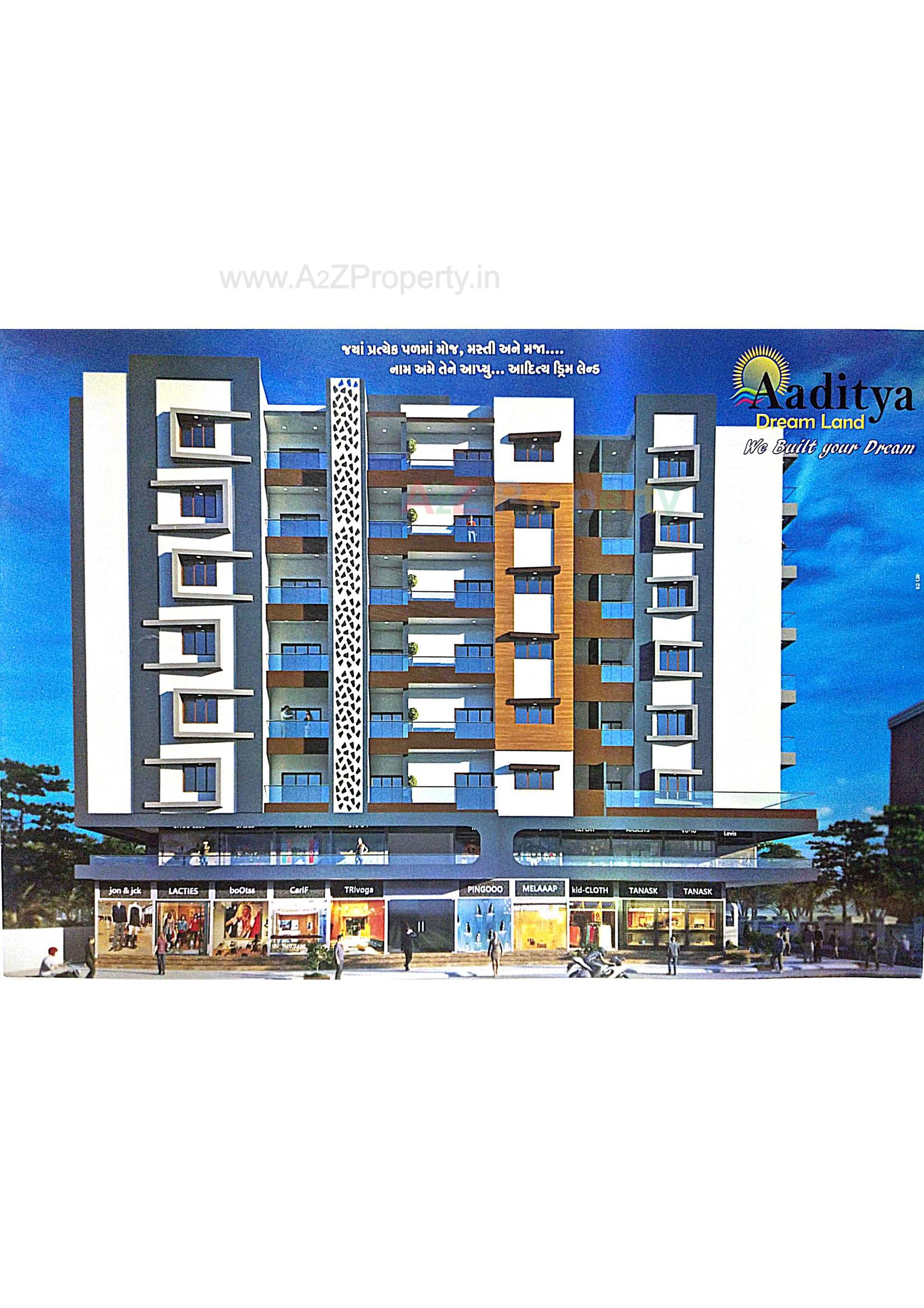 3D Elevation of real estate project Aaditya Dream Land located at Chitra, Bhavnagar, Gujarat