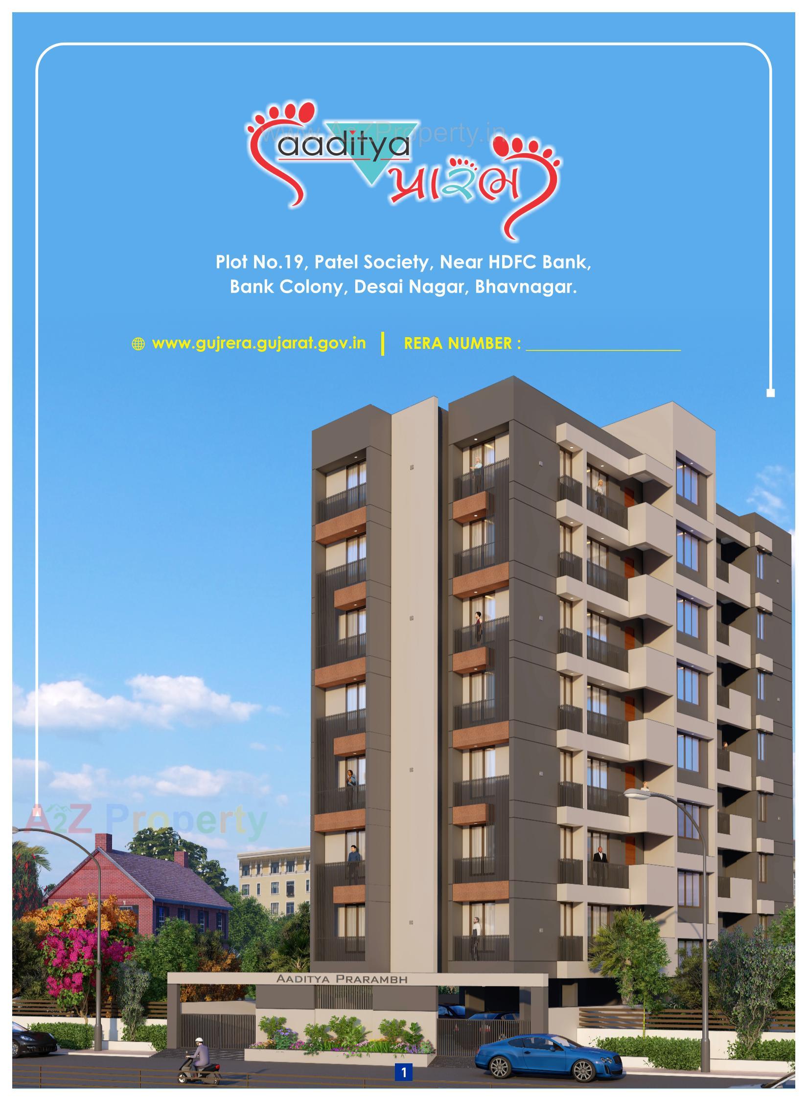 3D Elevation of real estate project Aaditya Prarambh located at Chitra, Bhavnagar, Gujarat