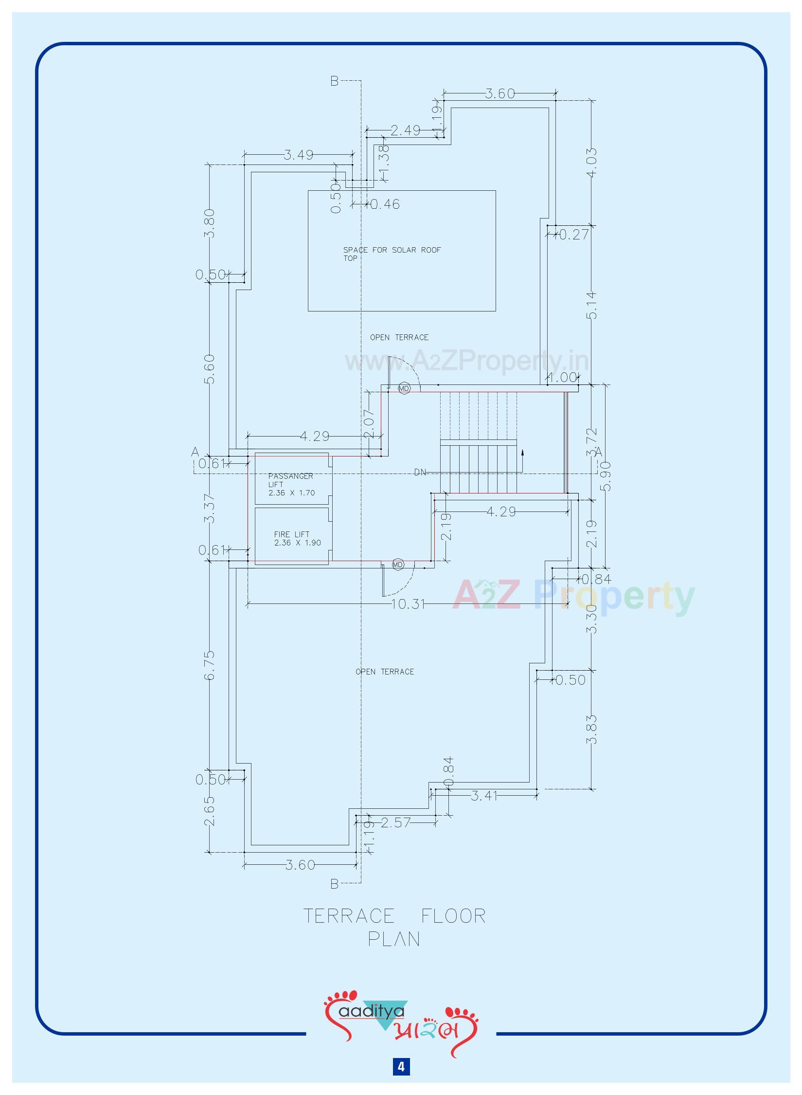 Layout of real estate project Aaditya Prarambh located at Chitra, Bhavnagar, Gujarat
