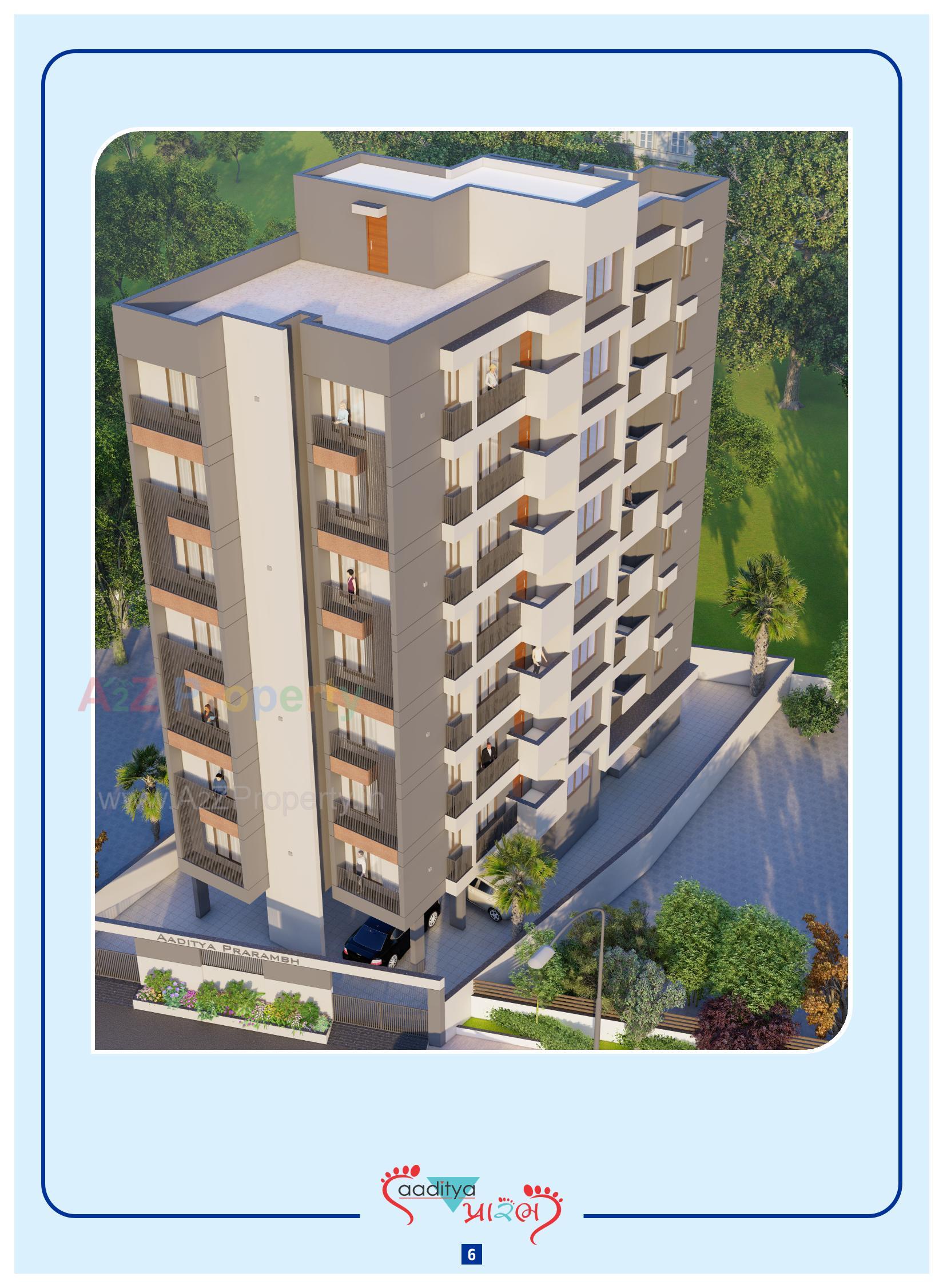 3D Elevation of real estate project Aaditya Prarambh located at Chitra, Bhavnagar, Gujarat