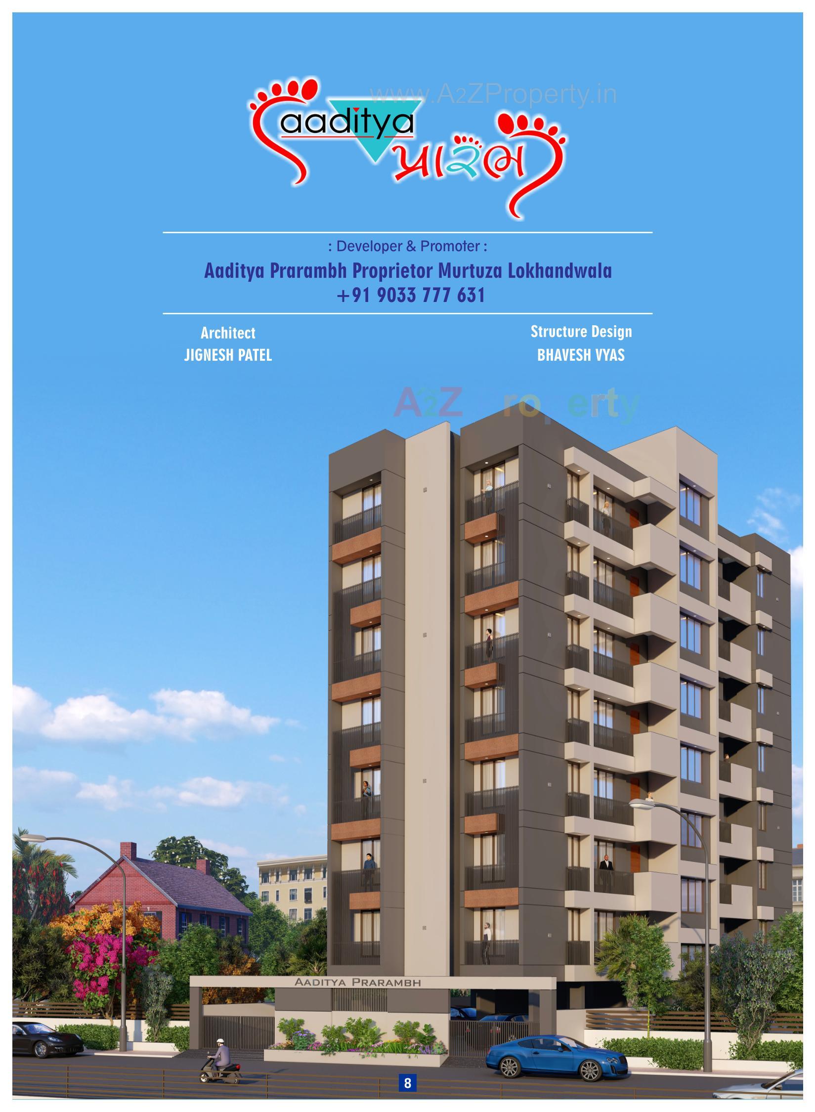 3D Elevation of real estate project Aaditya Prarambh located at Chitra, Bhavnagar, Gujarat