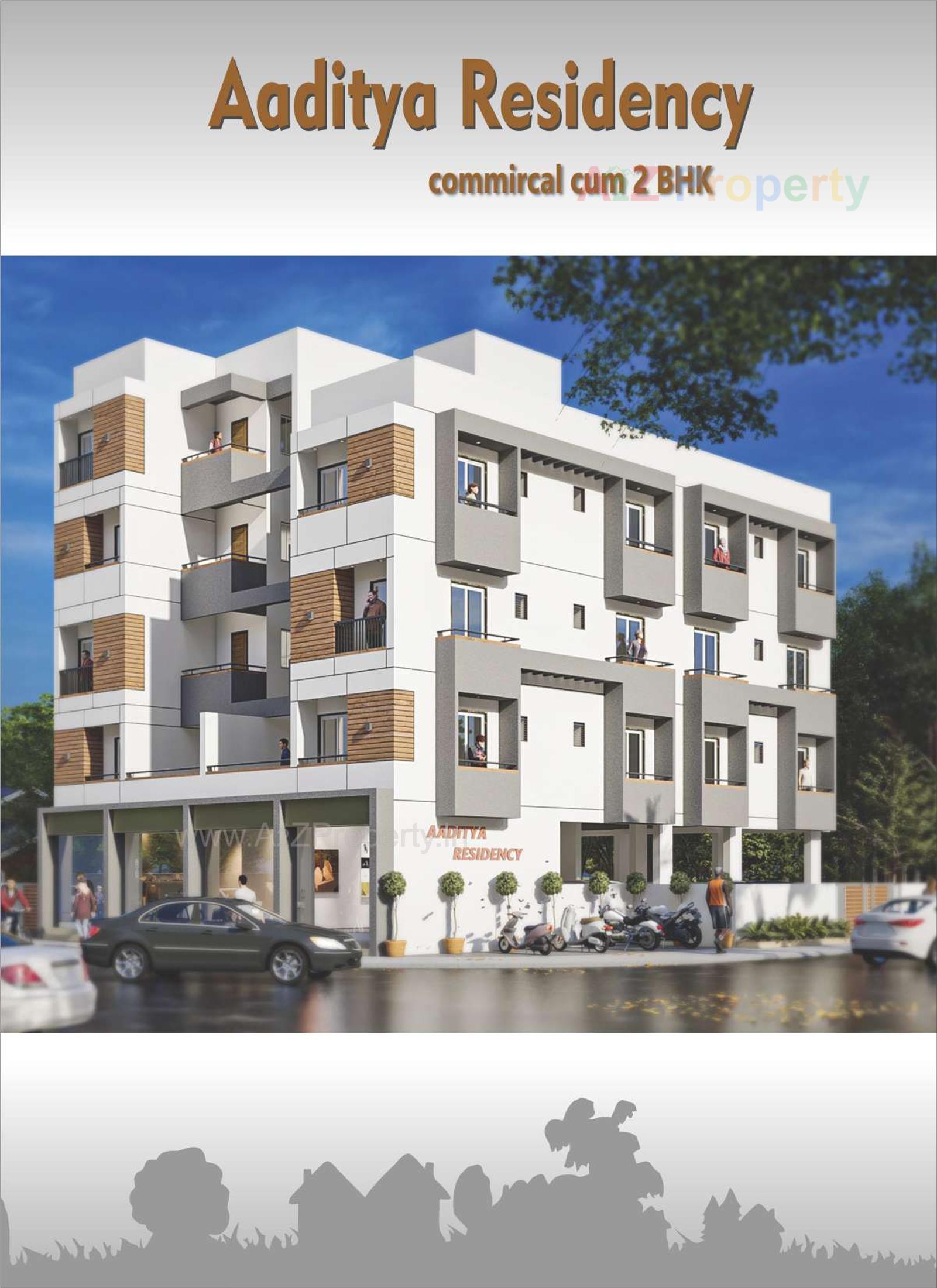 3D Elevation of real estate project Aaditya Residency located at Vadva, Bhavnagar, Gujarat