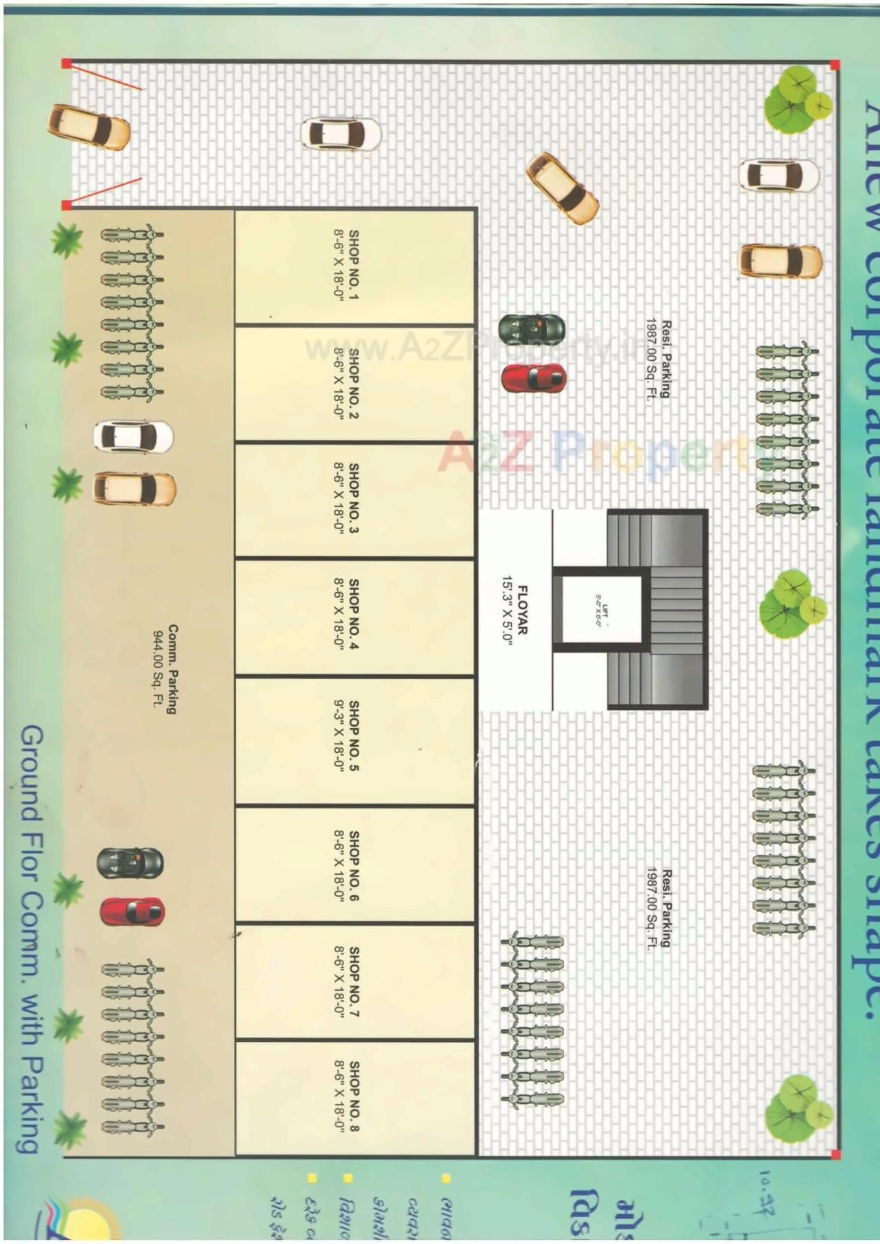 Layout of real estate project Aaditya Sky located at Chitra, Bhavnagar, Gujarat