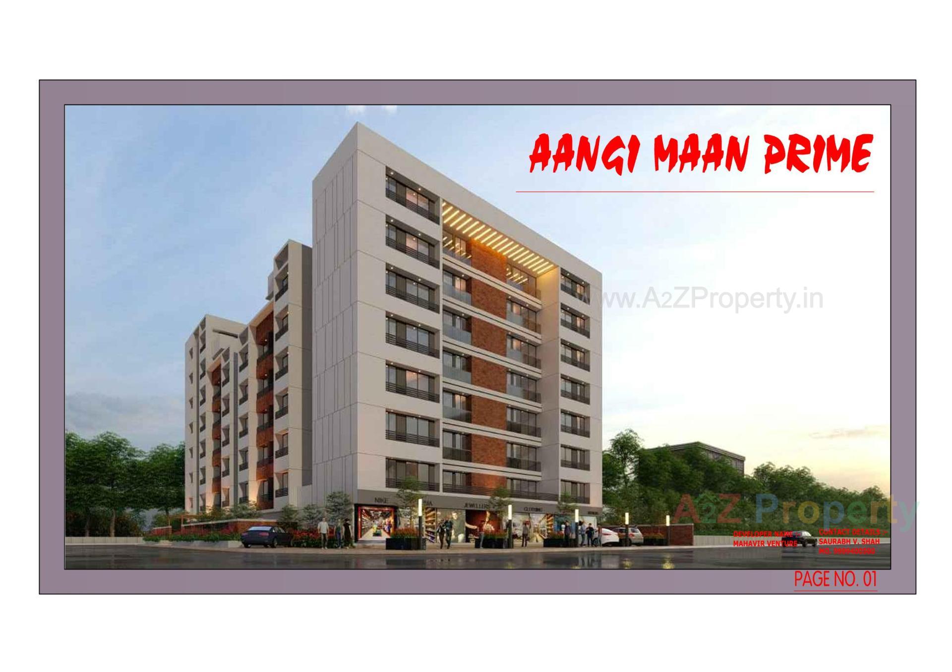 3D Elevation of real estate project Aangi Maan Prime located at Ruva, Bhavnagar, Gujarat