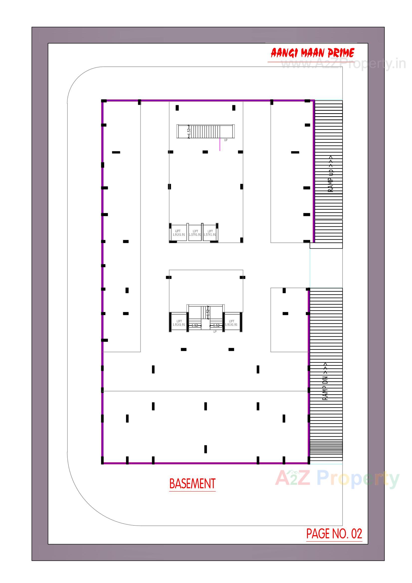 Layout of real estate project Aangi Maan Prime located at Ruva, Bhavnagar, Gujarat