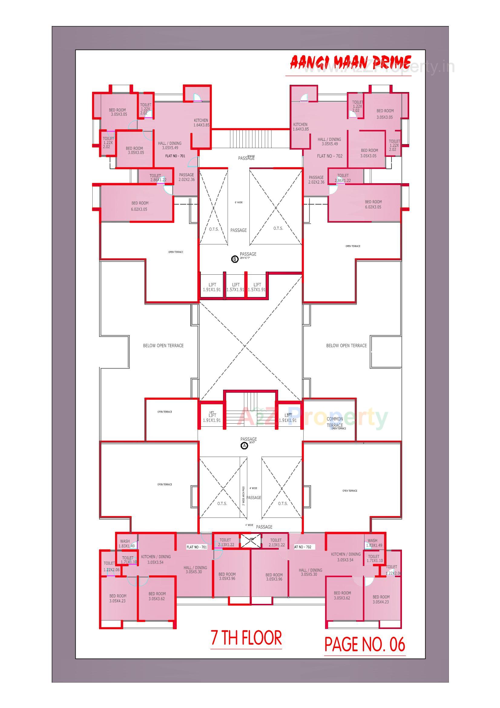 Layout of real estate project Aangi Maan Prime located at Ruva, Bhavnagar, Gujarat