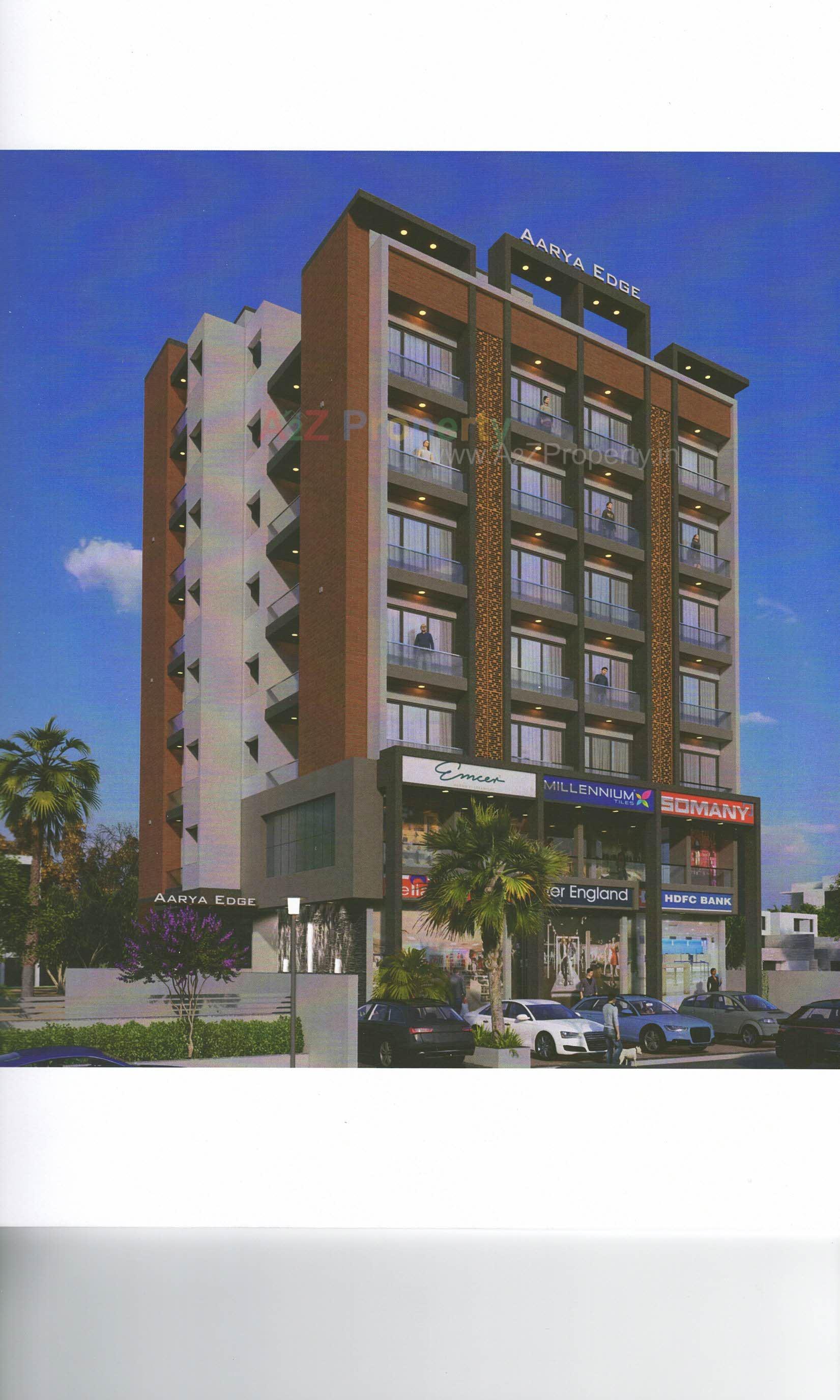 3D Elevation of real estate project Aarya Edge located at Adewada, Bhavnagar, Gujarat