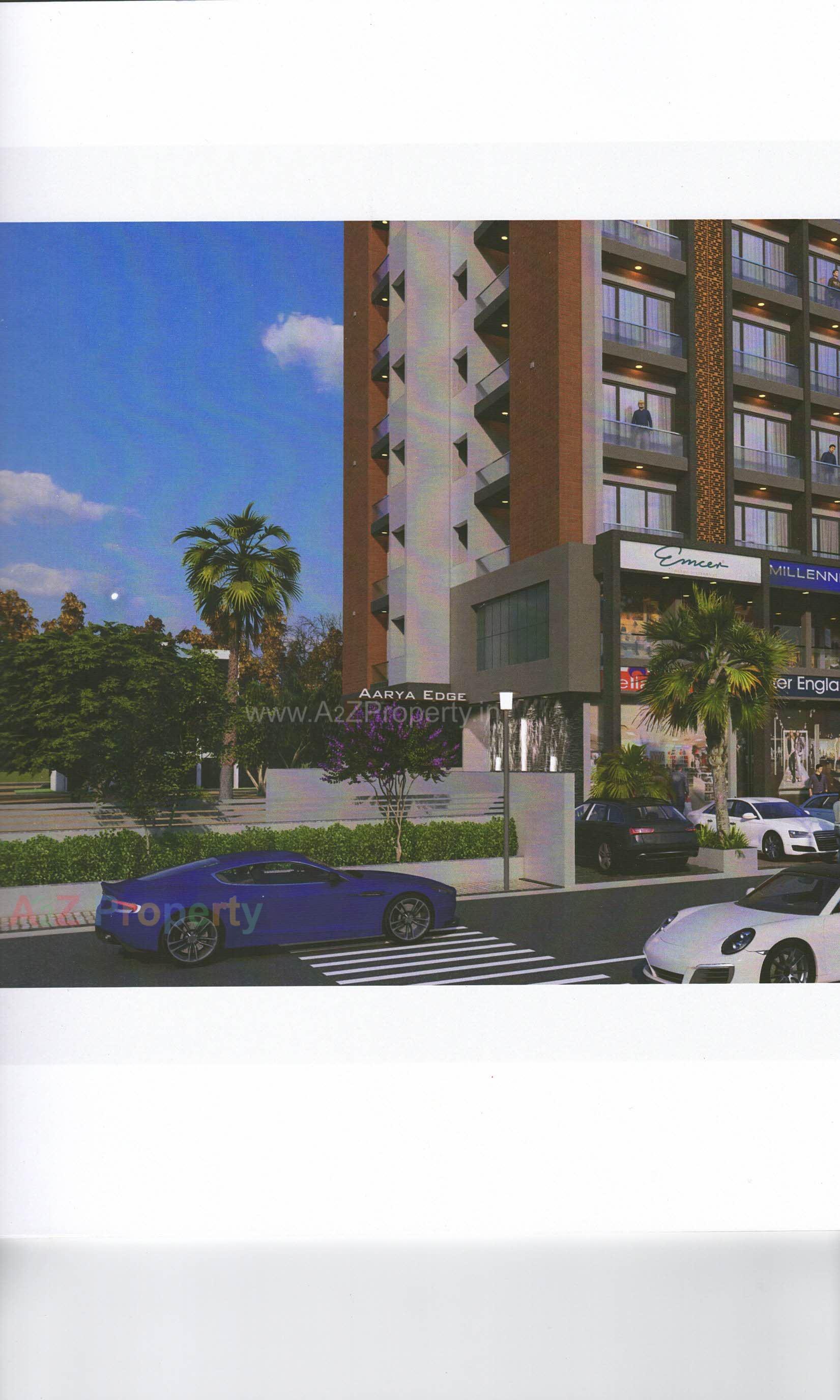 3D Elevation of real estate project Aarya Edge located at Adewada, Bhavnagar, Gujarat