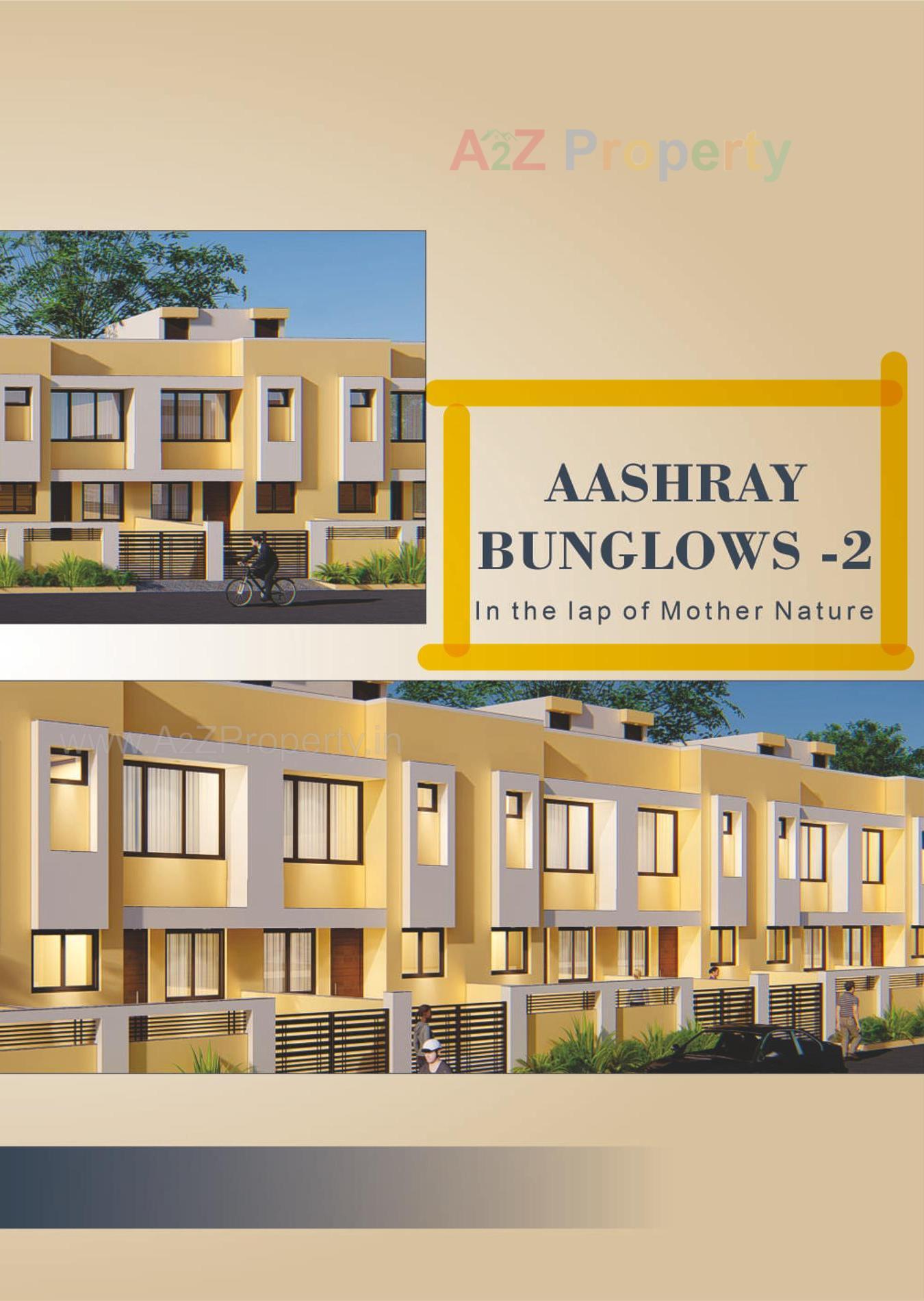 3D Elevation of real estate project Aashray Bungalows located at Vadva, Bhavnagar, Gujarat