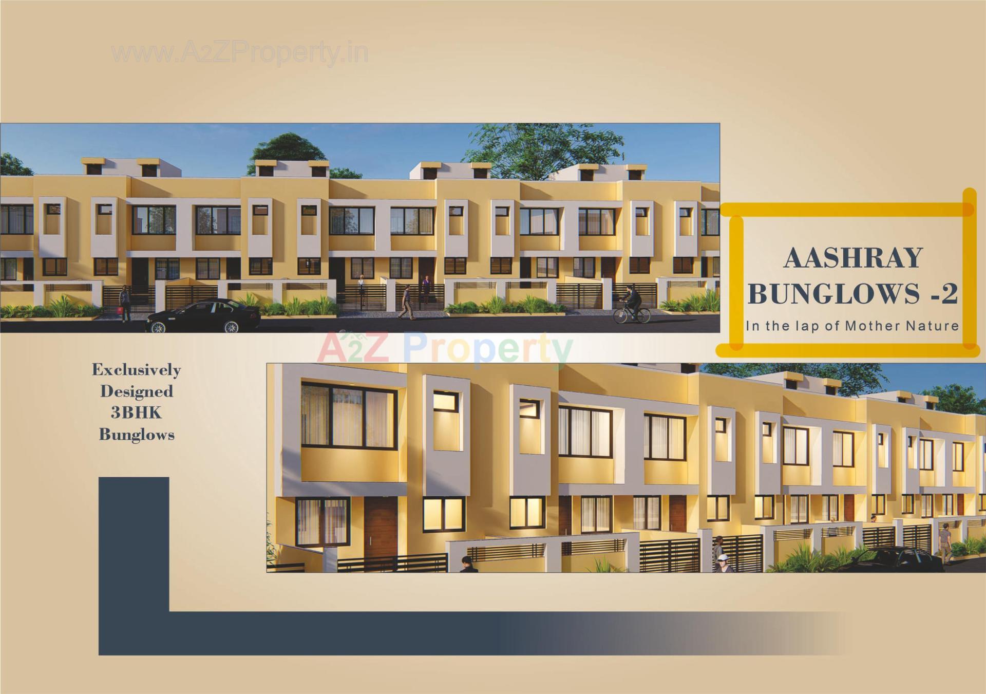 Layout of real estate project Aashray Bungalows located at Vadva, Bhavnagar, Gujarat
