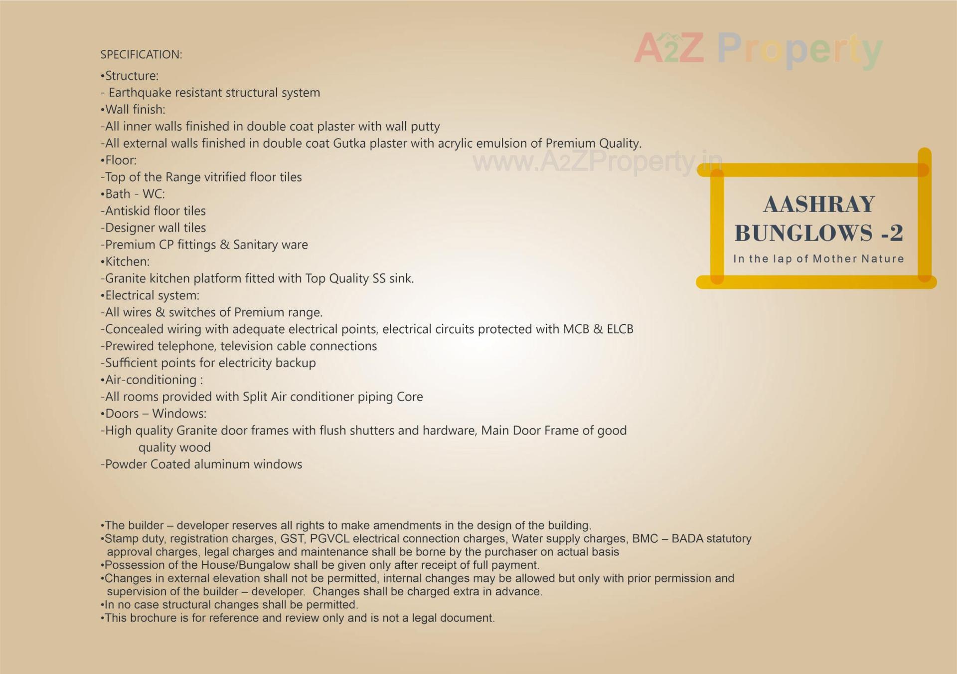  of real estate project Aashray Bungalows located at Vadva, Bhavnagar, Gujarat