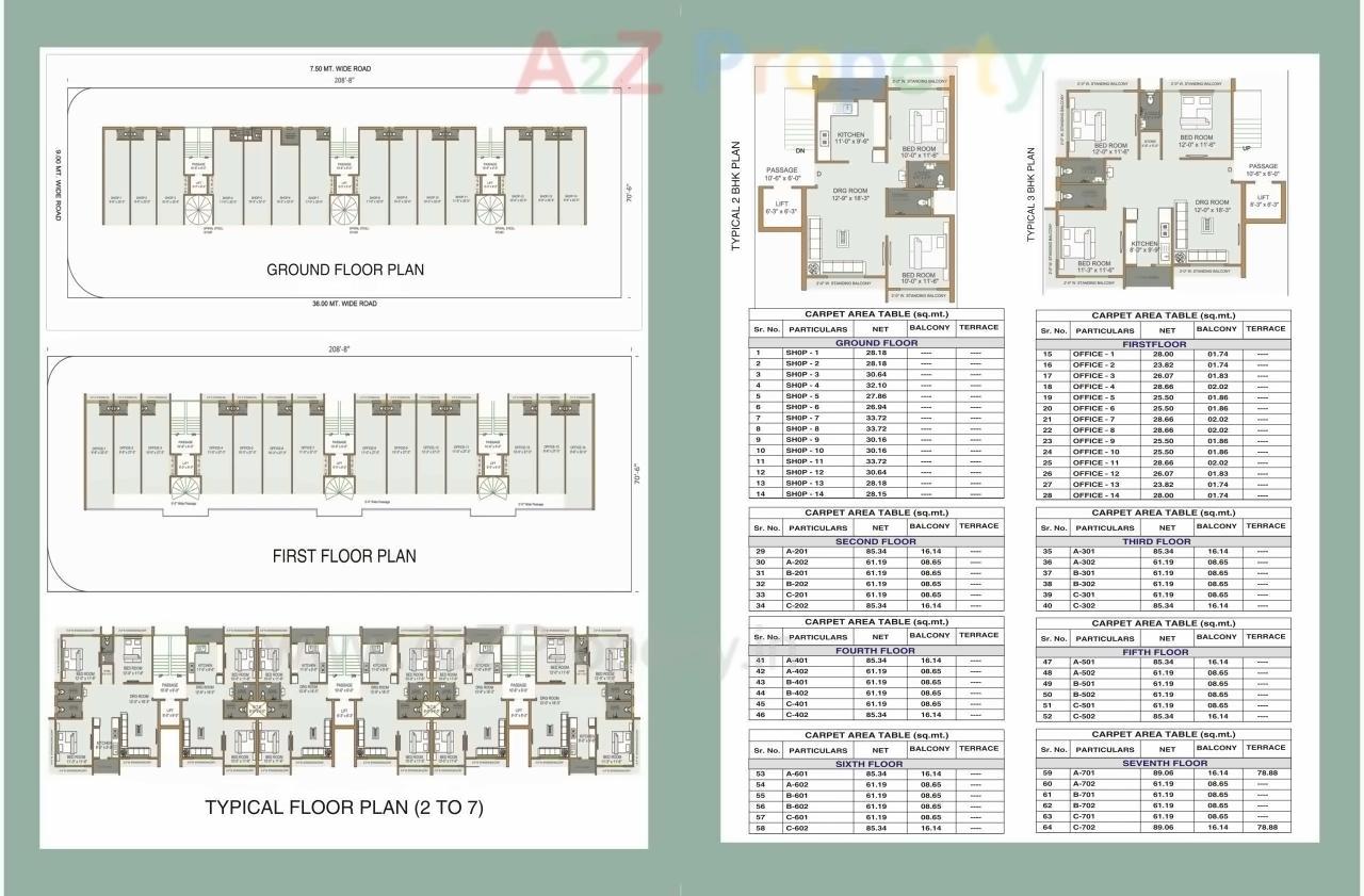 Layout of real estate project Aatman Heights located at Bhavnagar, Bhavnagar, Gujarat