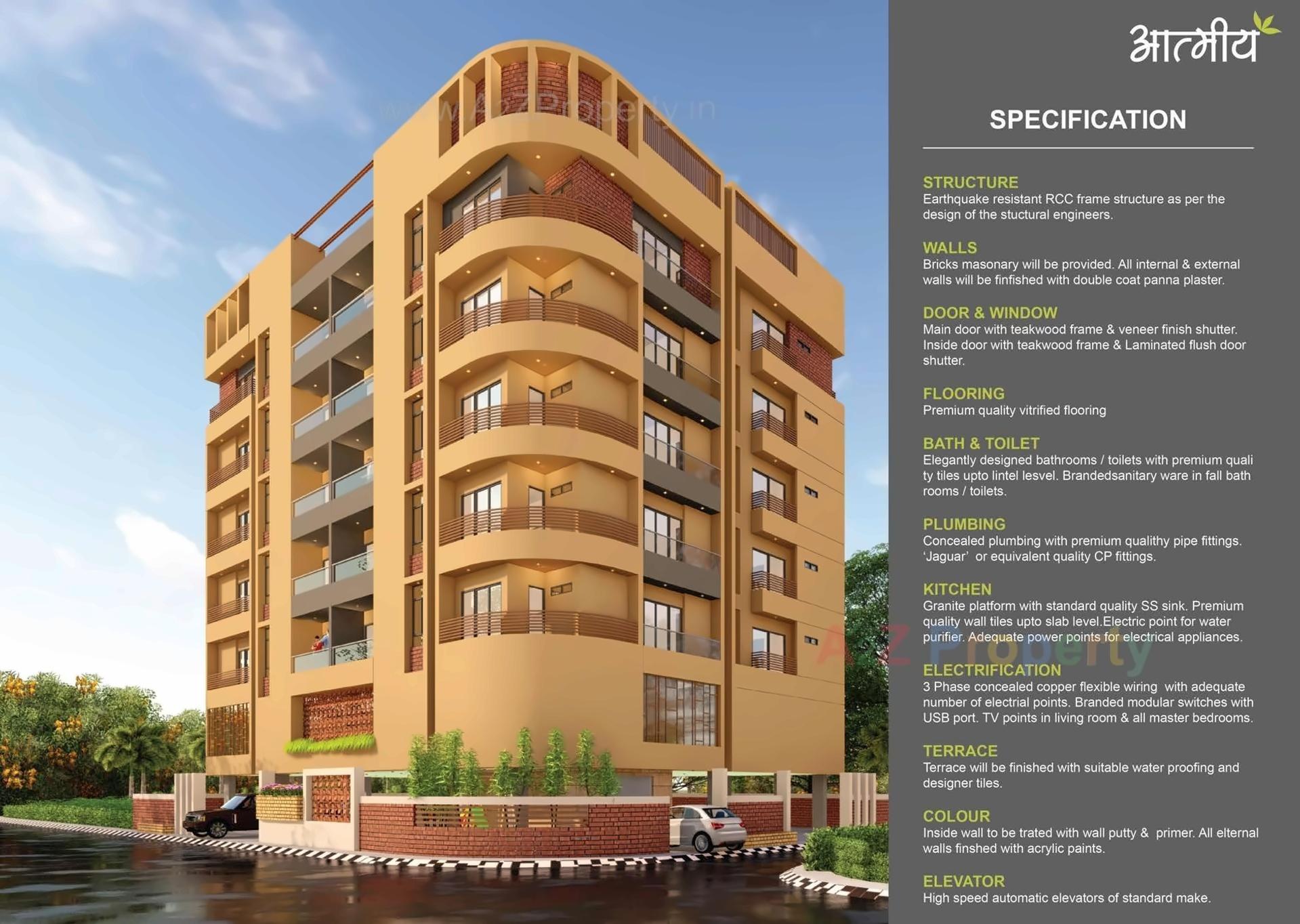 3D Elevation of real estate project Aatmiya located at Bhavnagar, Bhavnagar, Gujarat