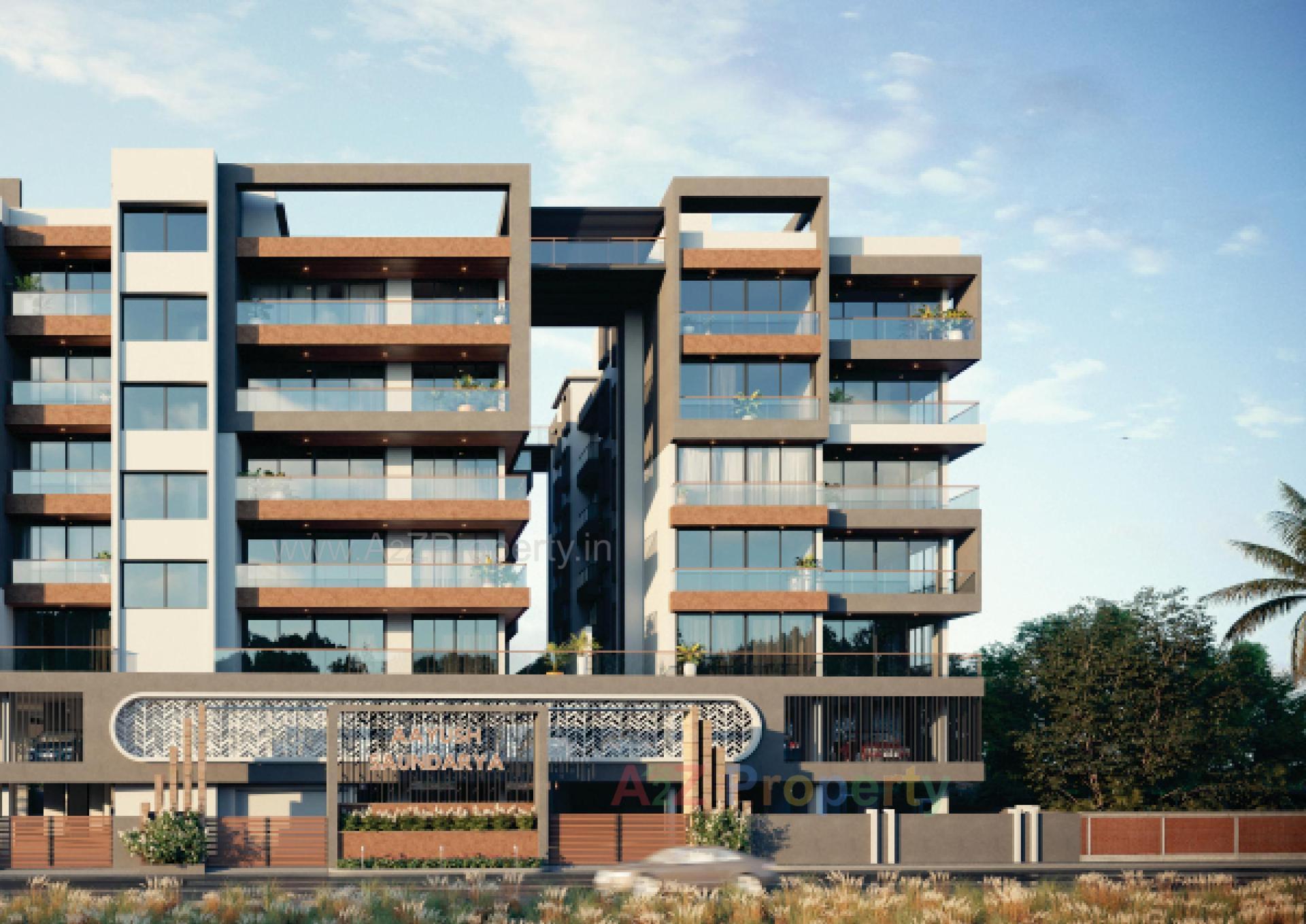 3D Elevation of real estate project Aayush Saundarya located at Bhavnagar, Bhavnagar, Gujarat