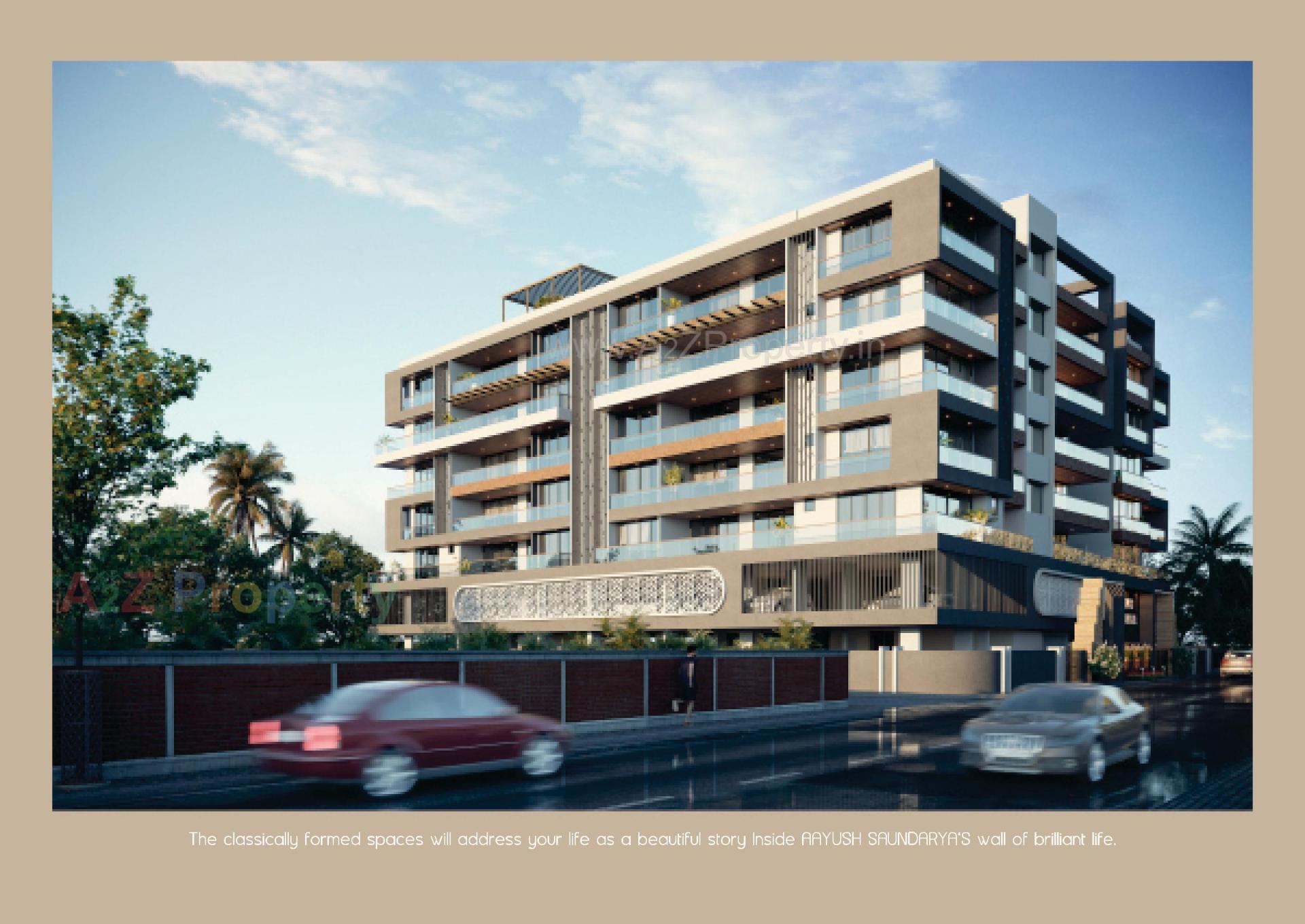 3D Elevation of real estate project Aayush Saundarya located at Bhavnagar, Bhavnagar, Gujarat