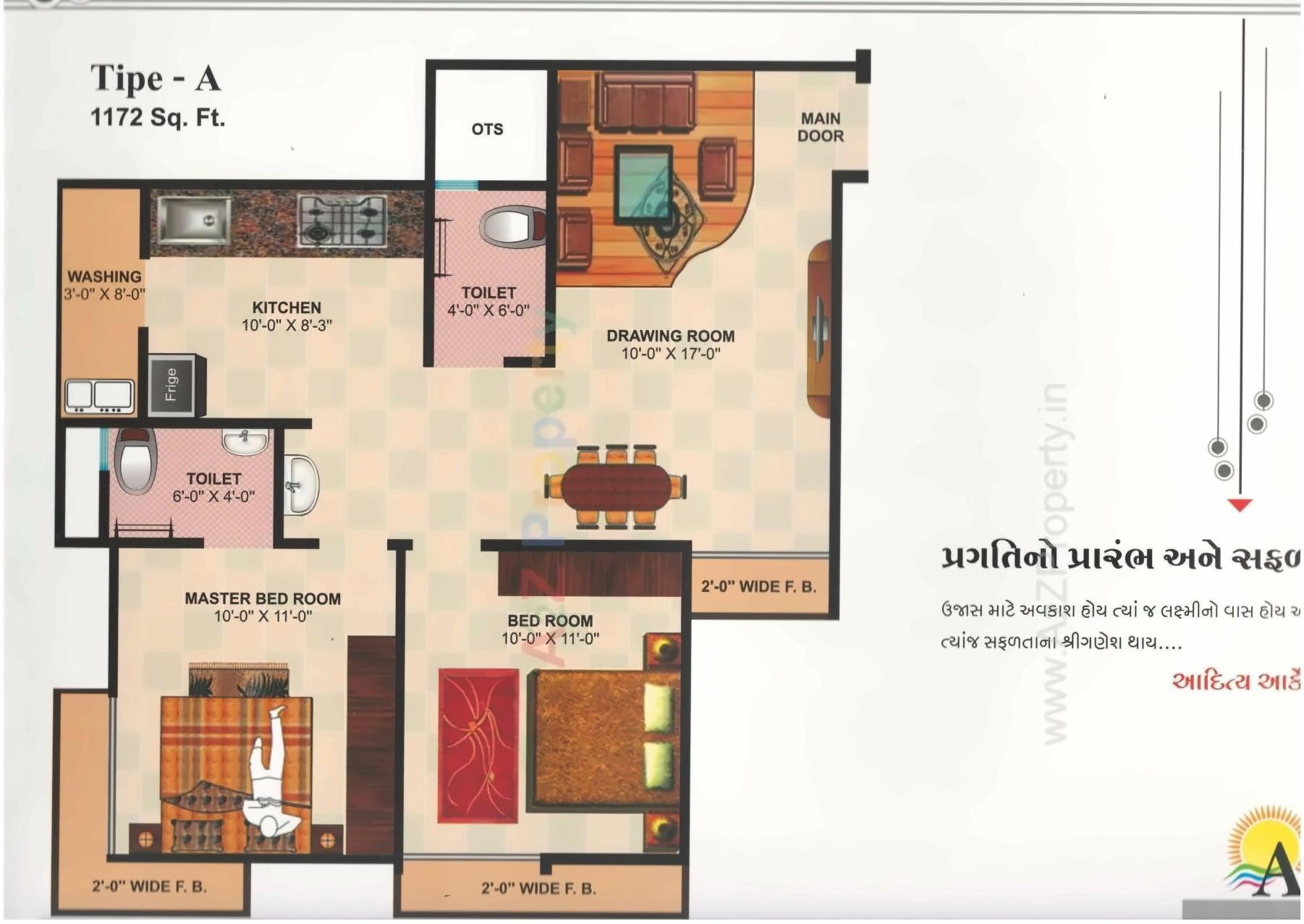 Layout of real estate project Aditya Arcade located at Chitra, Bhavnagar, Gujarat